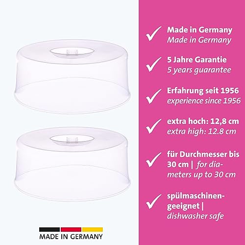 westmark-2-cloches-g-teau-30-cm-avec-poign-e-hauteur-12-8-cm-plastique-pp-transp image 8