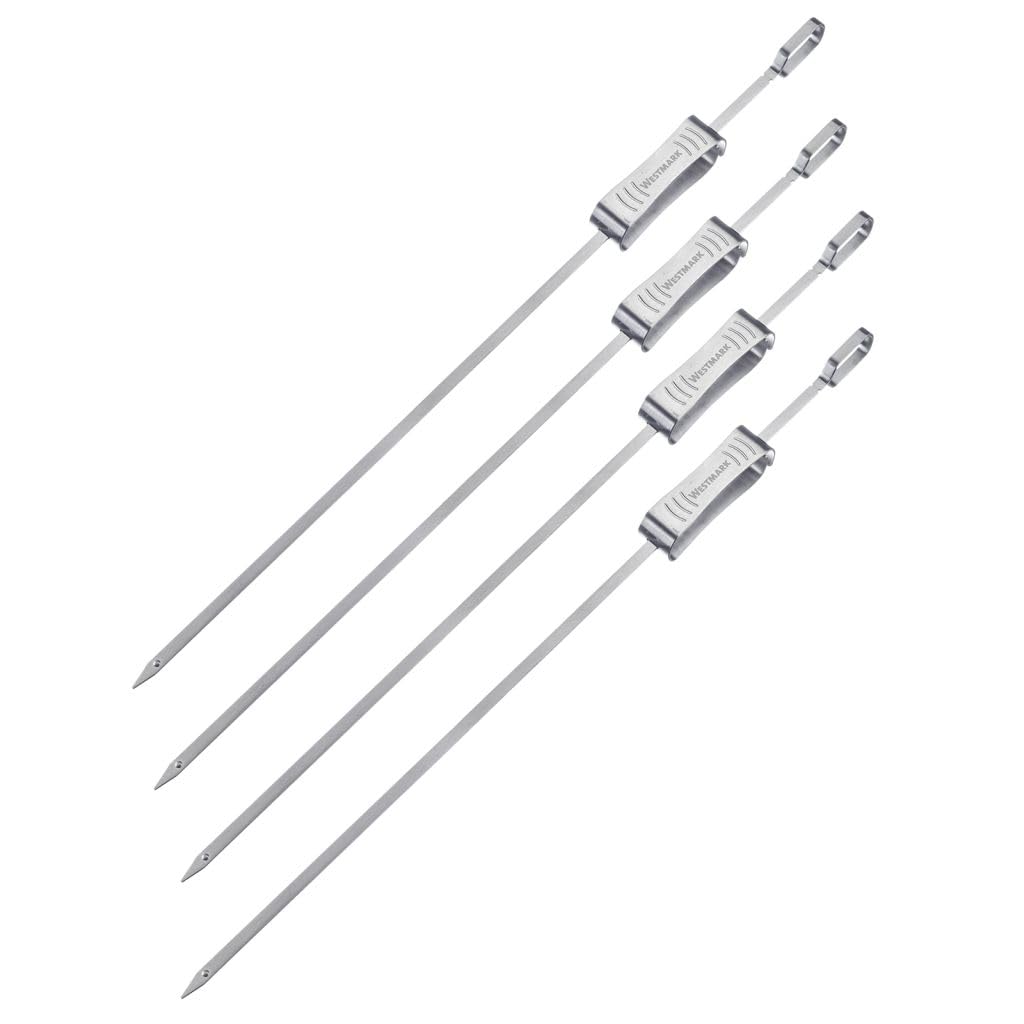 westmark-15972270-lot-de-4-brochettes-barbecue-extra-longues-en-acier-inoxydable image 1