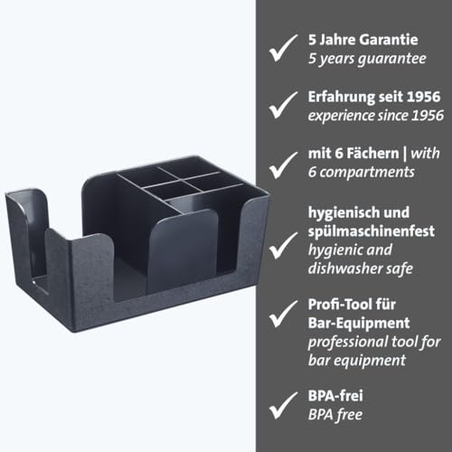 westmark-organiseur-de-bar-6-compartiments-en-abs-sans-bpa-pour-serviettes-paill image 8