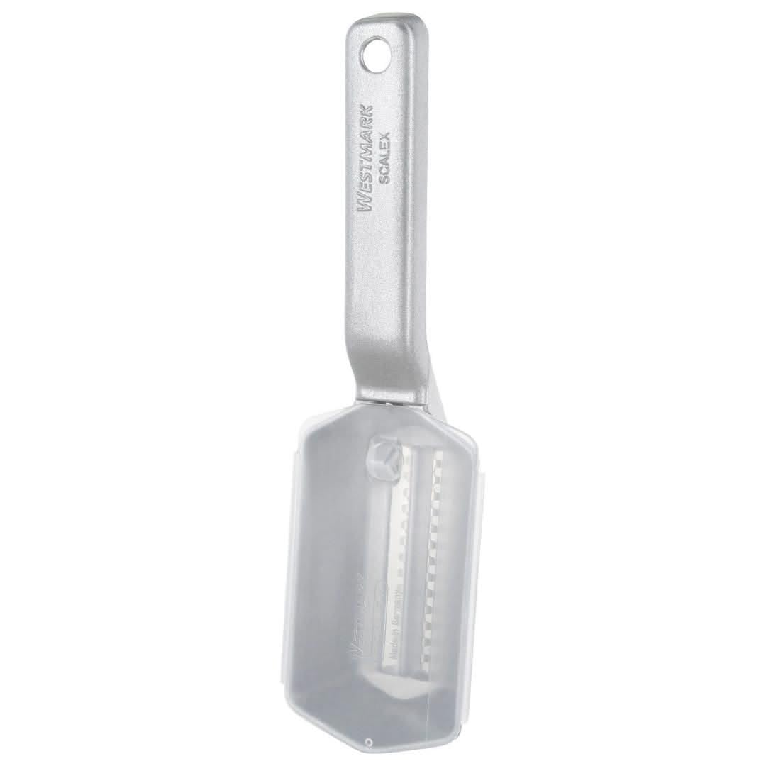 westmark-scalex-cailleur-poisson-avec-plateau-collecteur-lame-inox-aluminium-21- image 2