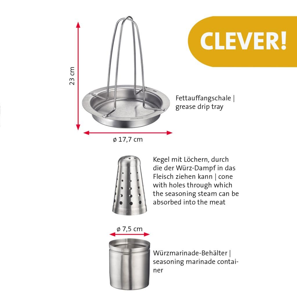westmark-gril-poulet-vertical-en-acier-inoxydable-support-de-cuisson-avec-r-serv image 5