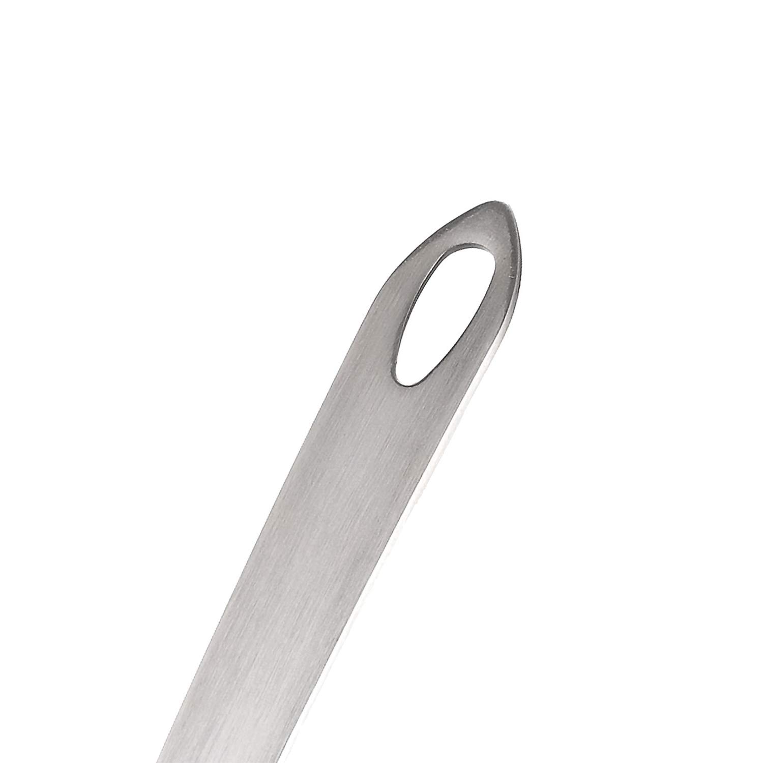 westmark-15402270-spatule-silicone-rouge-argent-manche-acier-inoxydable-35-5-cm- image 3