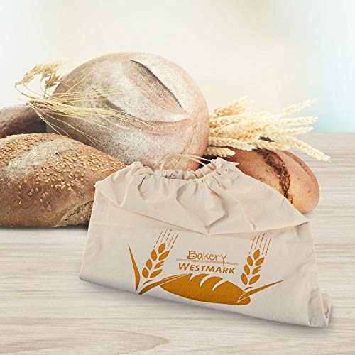 westmark-32102270-sac-pain-en-pur-coton-avec-cordon-de-serrage-blanc image 5