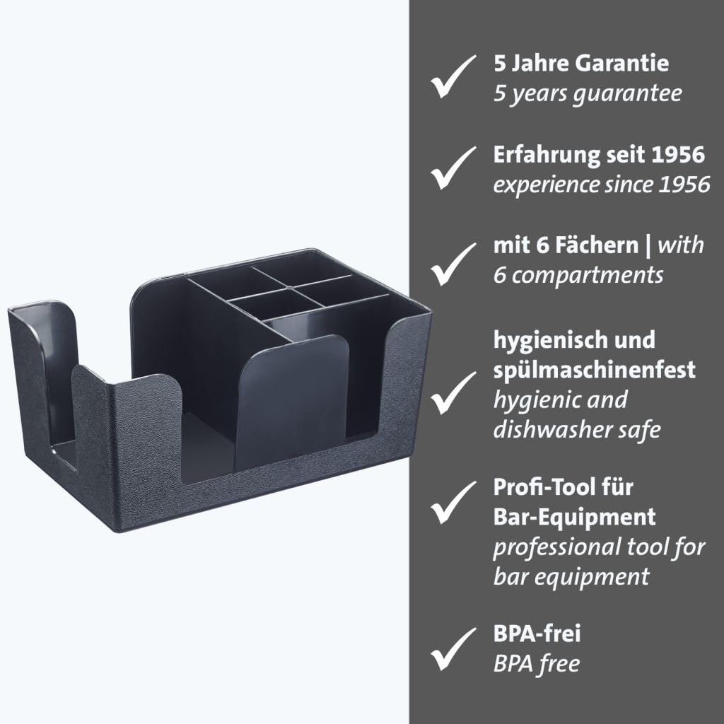westmark-organiseur-de-bar-6-compartiments-en-abs-sans-bpa-pour-serviettes-paill image 2