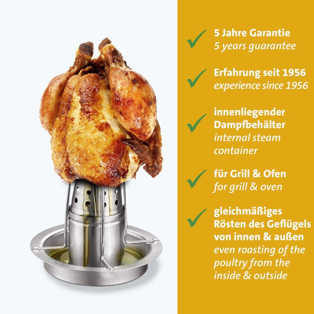 westmark-gril-poulet-vertical-en-acier-inoxydable-support-de-cuisson-avec-r-serv image 2