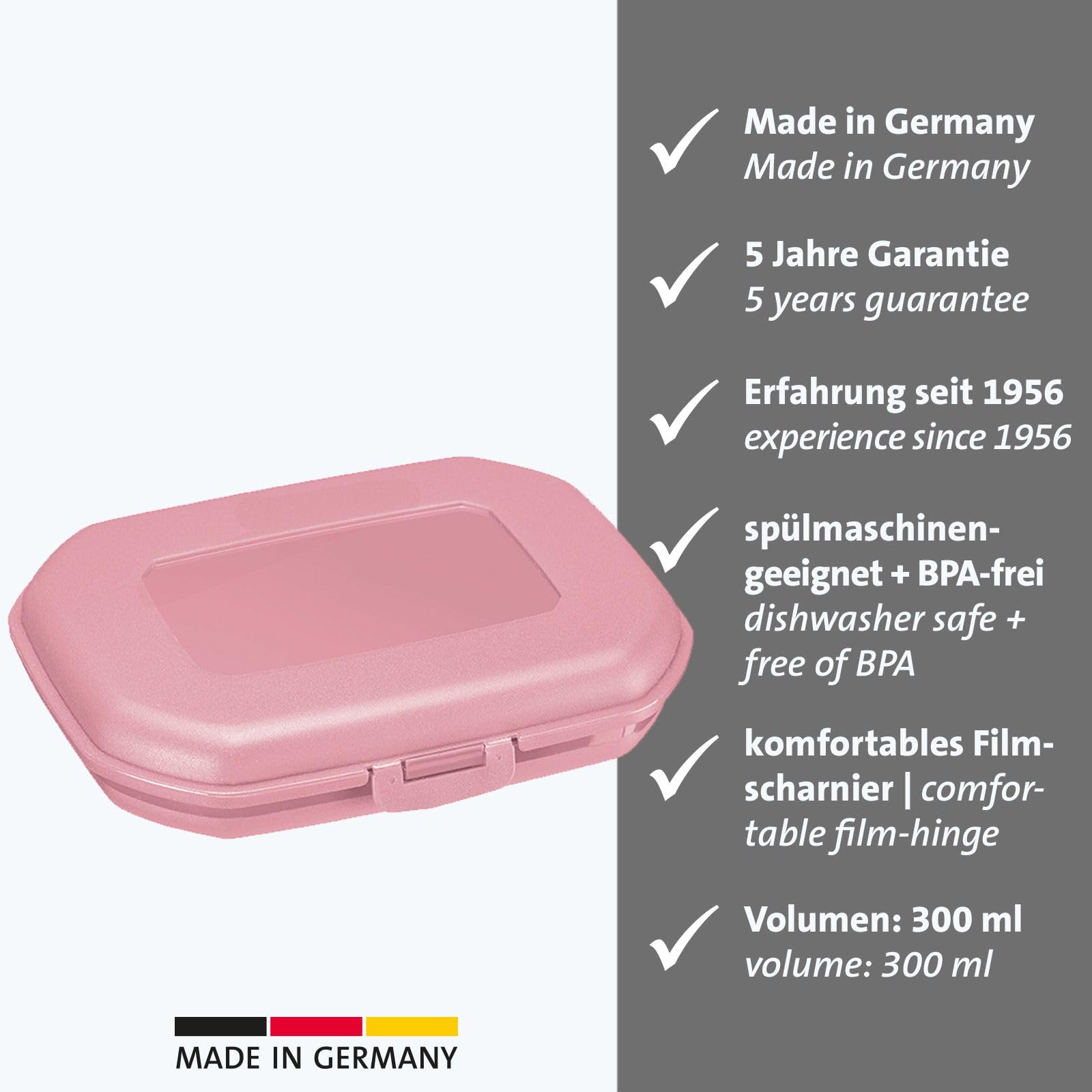 westmark-2351227p-bo-te-snack-mini-avec-fermeture-clic-plastique-rose-hauteur-3- image 2