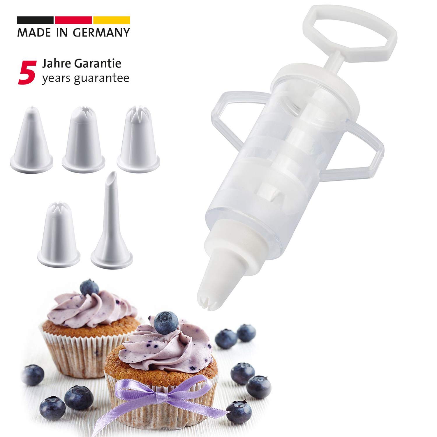 westmark-30772270-seringue-de-gla-age-p-tisserie-avec-5-douilles-capacit-100-ml- image 2
