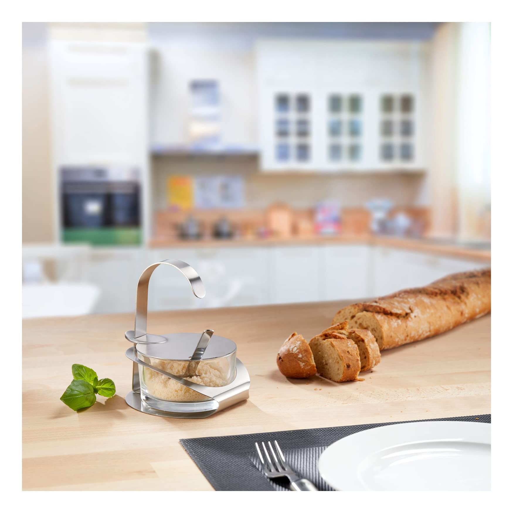 westmark-65112260-wien-pot-parmesan-sucre-4-pi-ces-150-ml-en-verre-et-acier-inox image 2