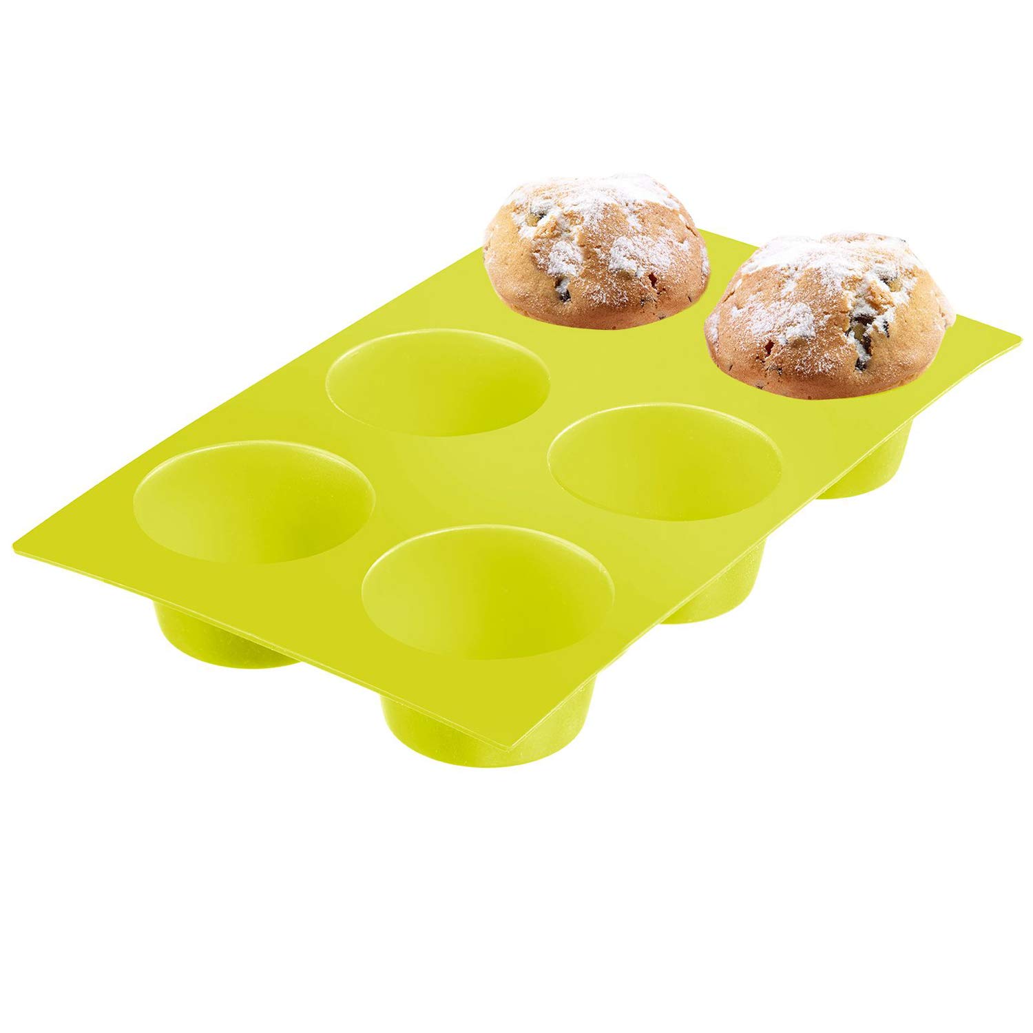 westmark-3015227g-moule-muffins-pour-6-muffins-en-silicone-vert-antiadh-sif-29-3 image 4