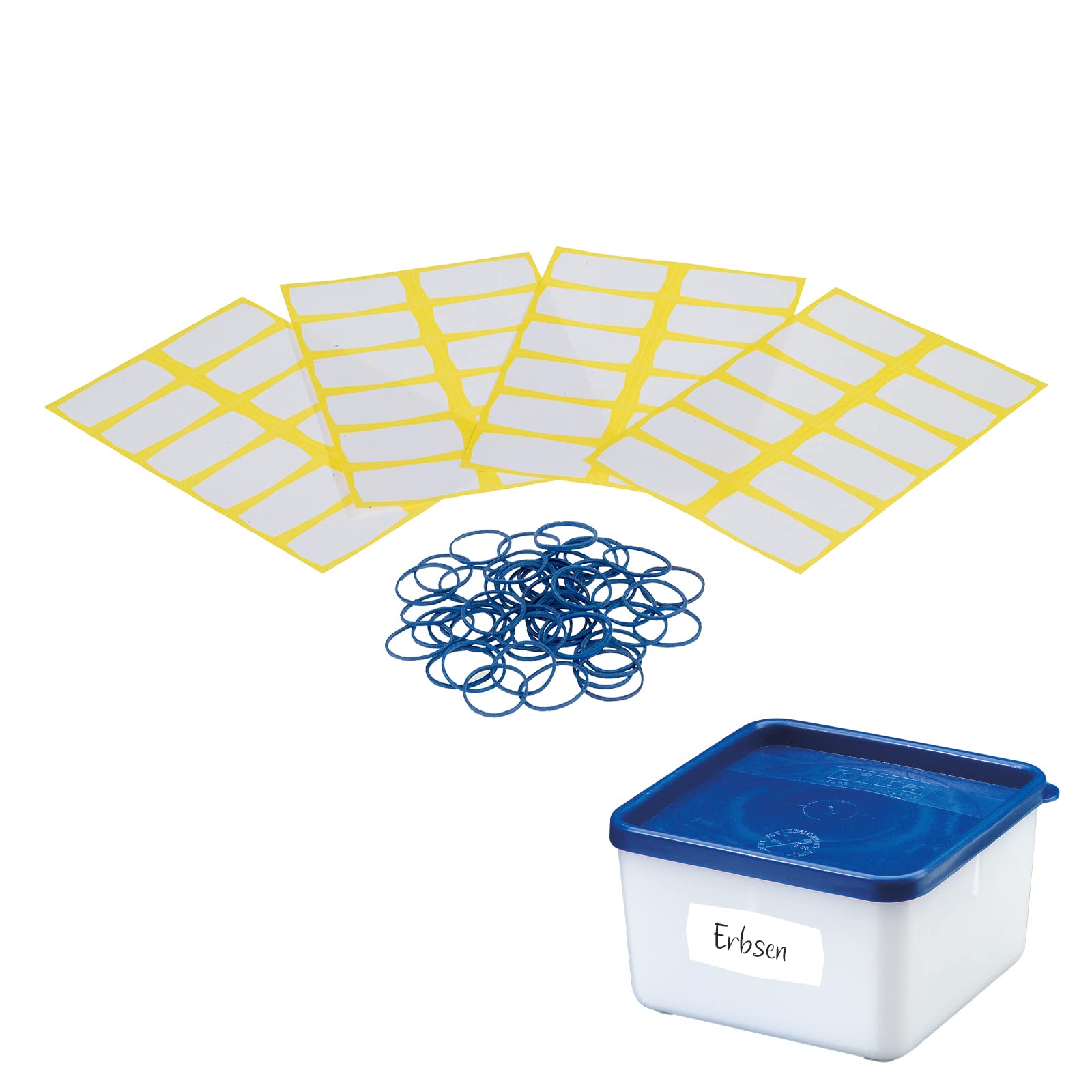 westmark-set-de-48-tiquettes-de-cong-lation-et-lastiques-papier-caoutchouc-multi image 4