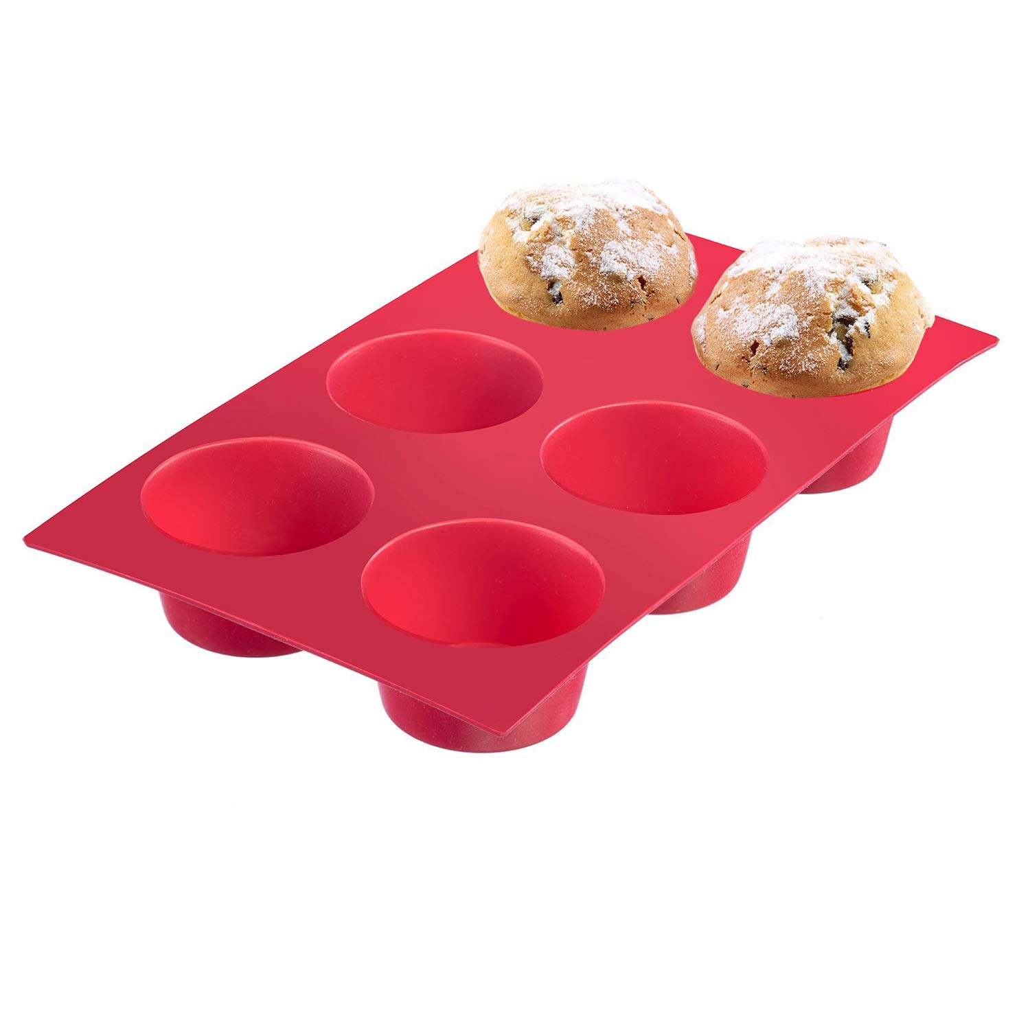 westmark-30152270-moule-muffins-6-cavit-s-en-silicone-antiadh-sif-rouge-29-3-x-1 image 4