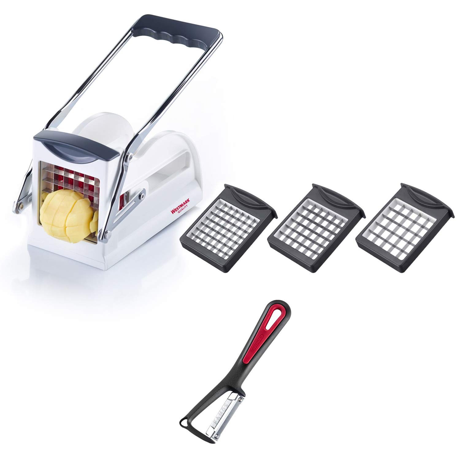westmark-easy-stix-11802260-coupe-frites-et-l-gumes-3-inserts-acier-inoxydable image 8