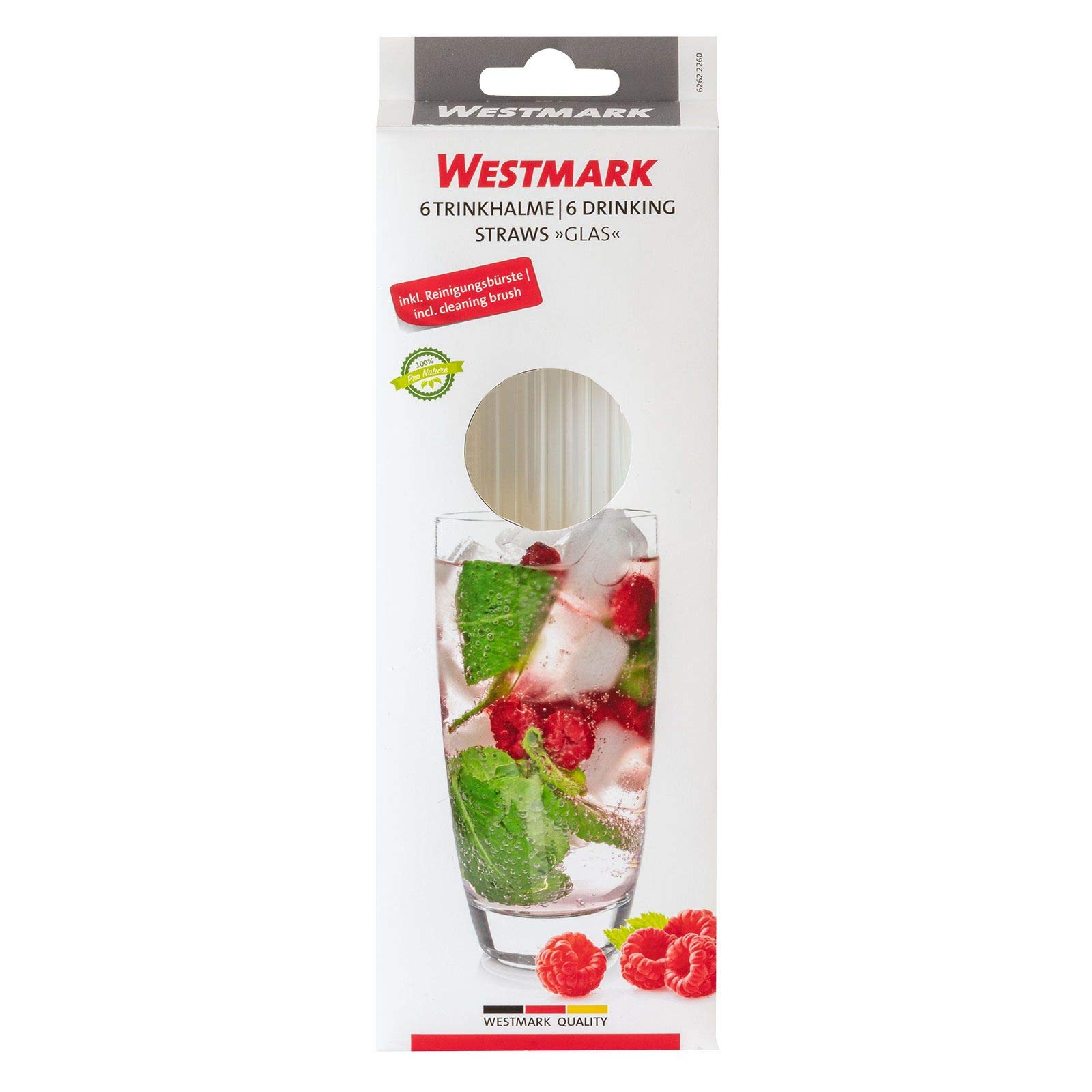 westmark-62622260-set-de-6-pailles-r-utilisables-en-verre-borosilicat-droites-20 image 8