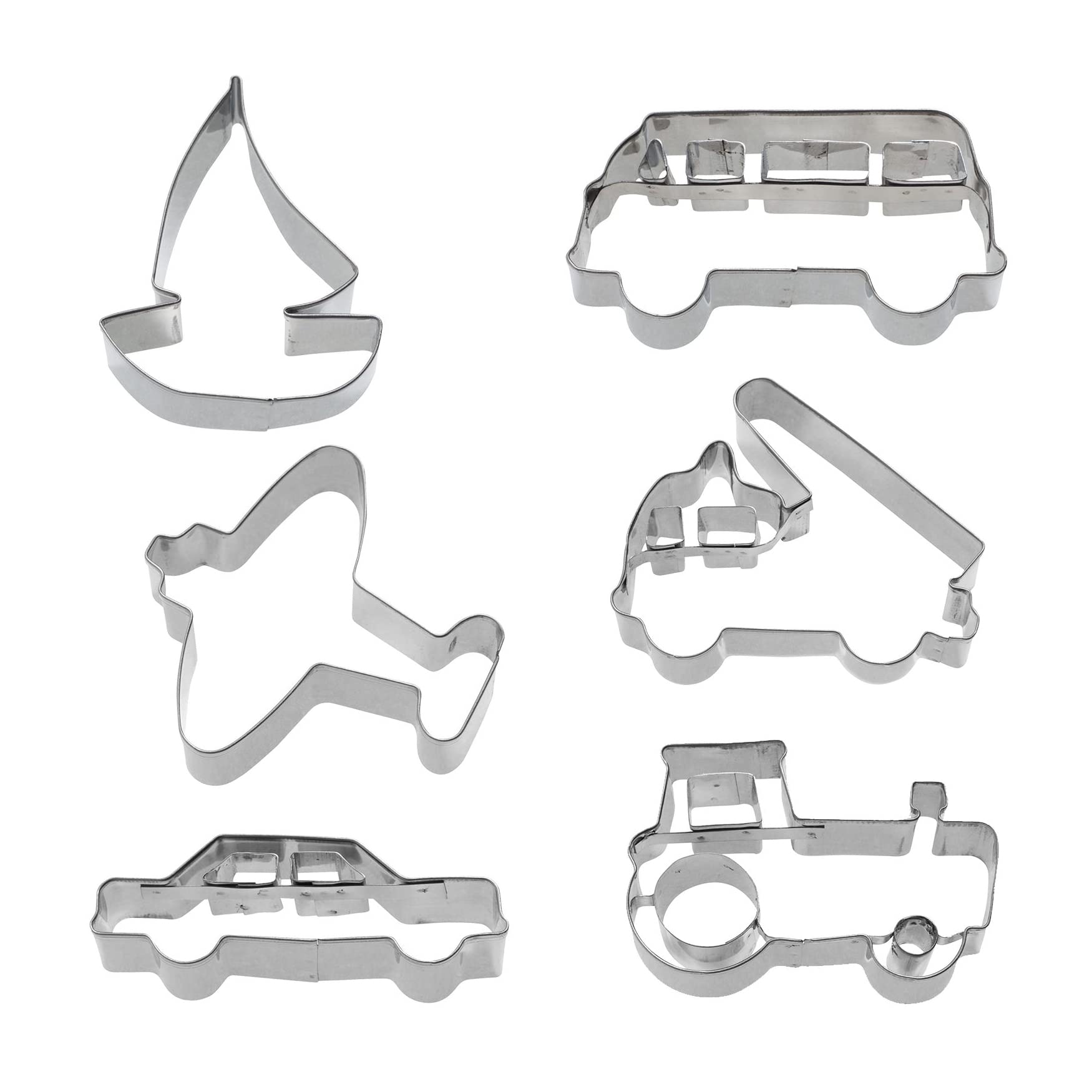 westmark-363022e6-set-de-6-emporte-pi-ces-en-acier-inoxydable-motif-v-hicules image 1