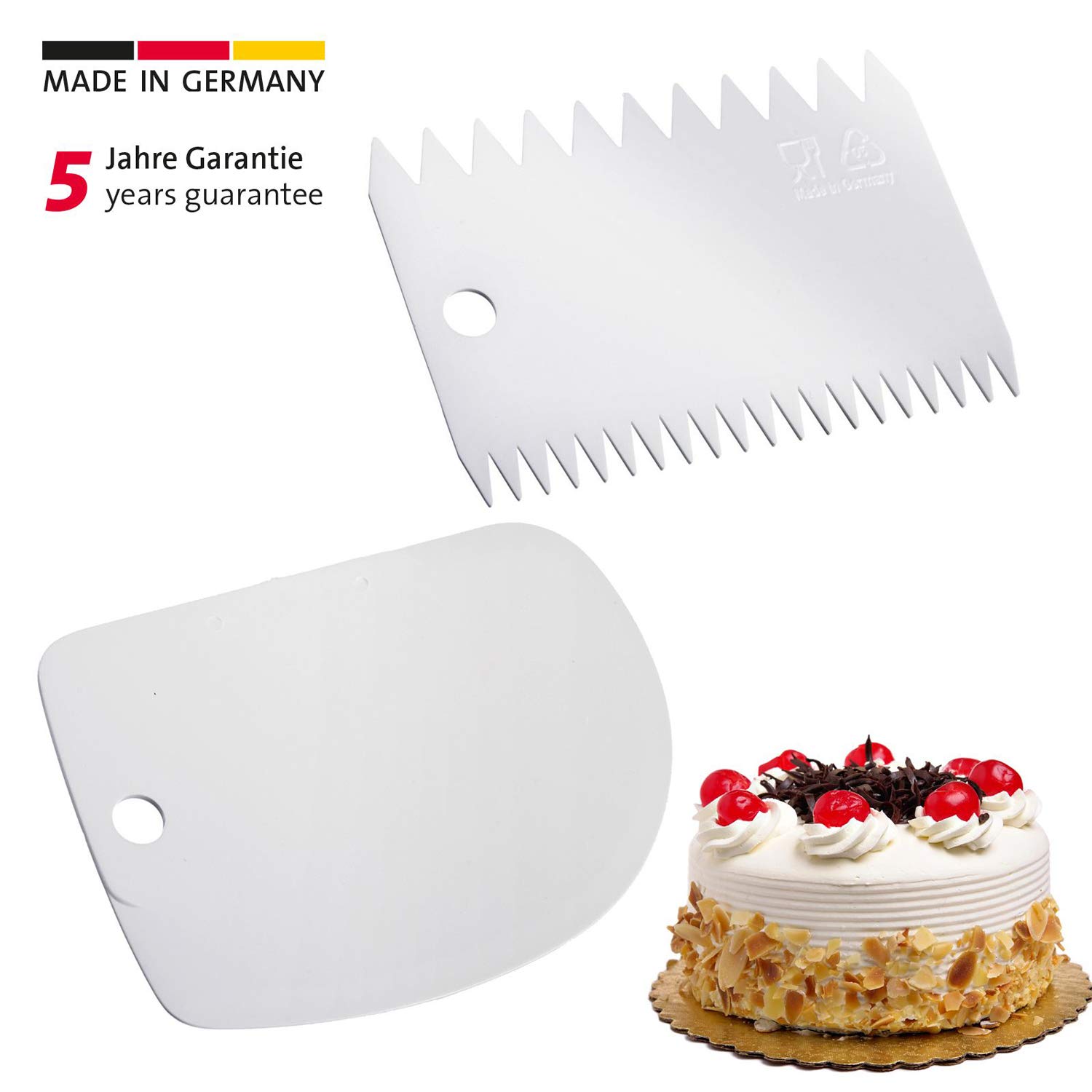 westmark-set-raclette-p-te-peigne-de-gla-age-2-pi-ces-plastique-pp-blanc image 2