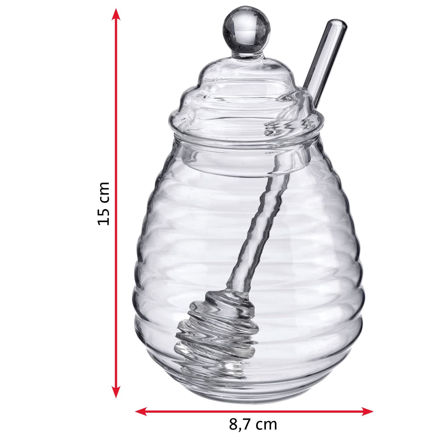 westmark-melli-65142260-pot-miel-en-verre-borosilicate-400-ml-avec-couvercle-et- image 4