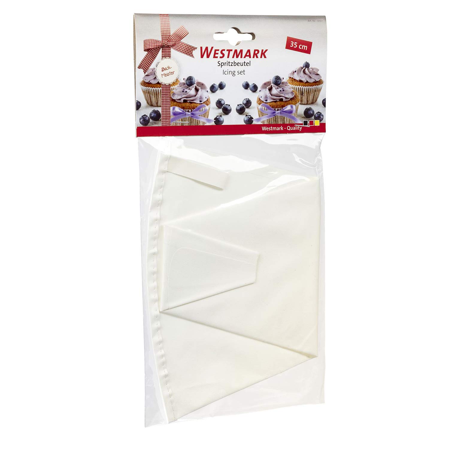 westmark-30972270-poche-douille-en-coton-enduit-35-cm-blanc-cr-me-lavable-et-r-s image 6