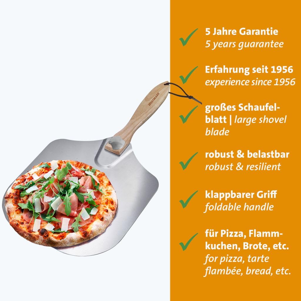 westmark-paolo-32452260-pelle-pizza-aluminium-avec-manche-en-bois-60-cm-argent-m image 2