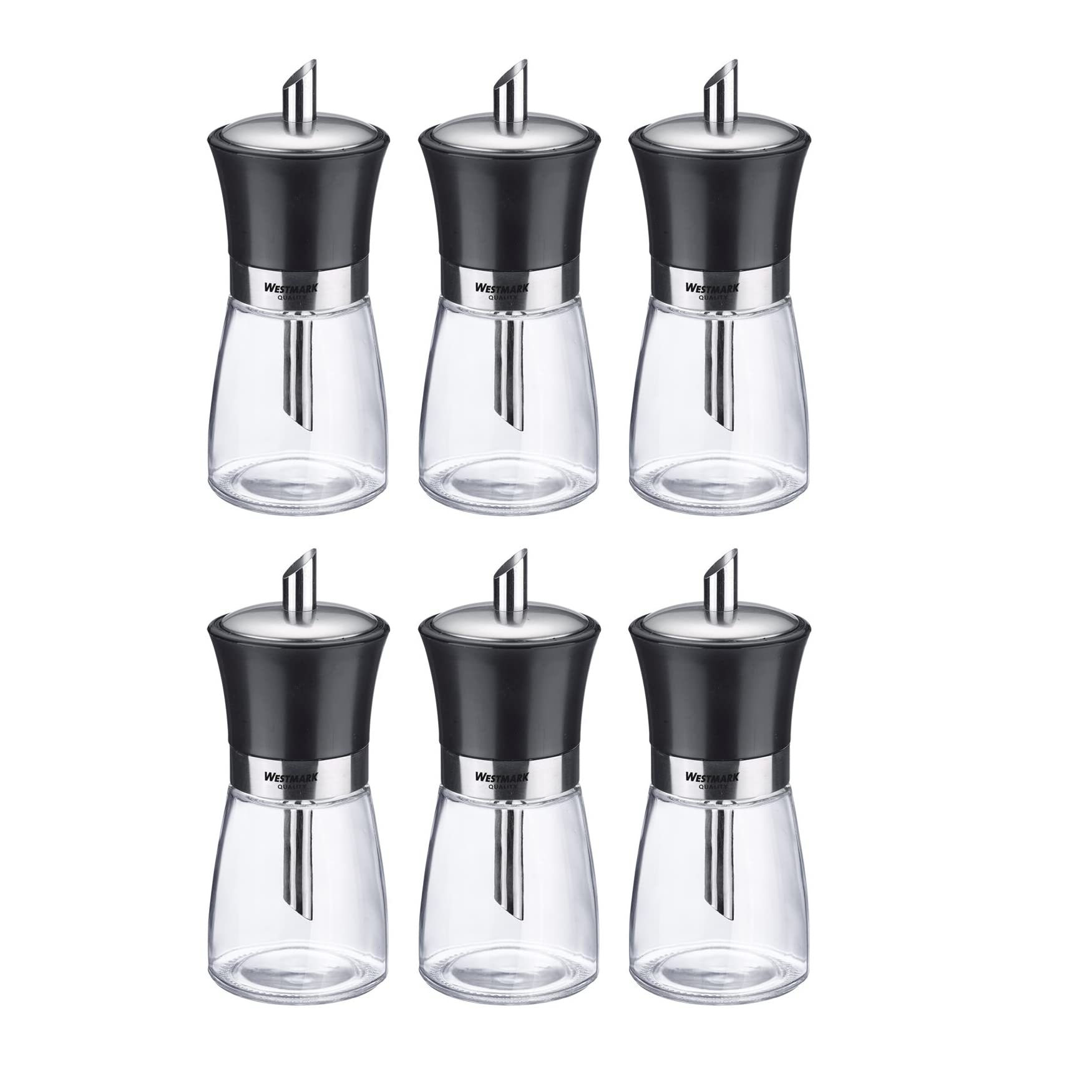 westmark-63592611-pr-sentoir-sucre-avec-6-dosettes-capacit-190-ml-verre-acier-in image 1
