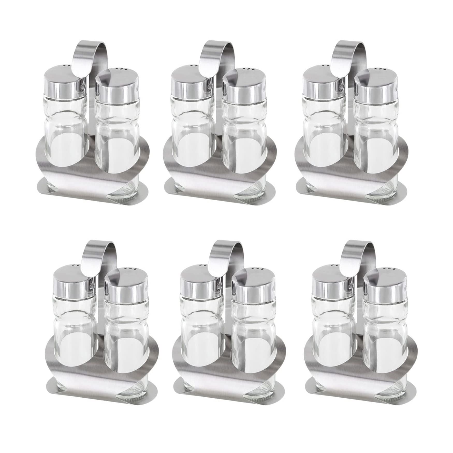 westmark-wien-650222e2-lot-de-6-sali-res-et-poivri-res-en-verre-avec-socle-en-ac image 1