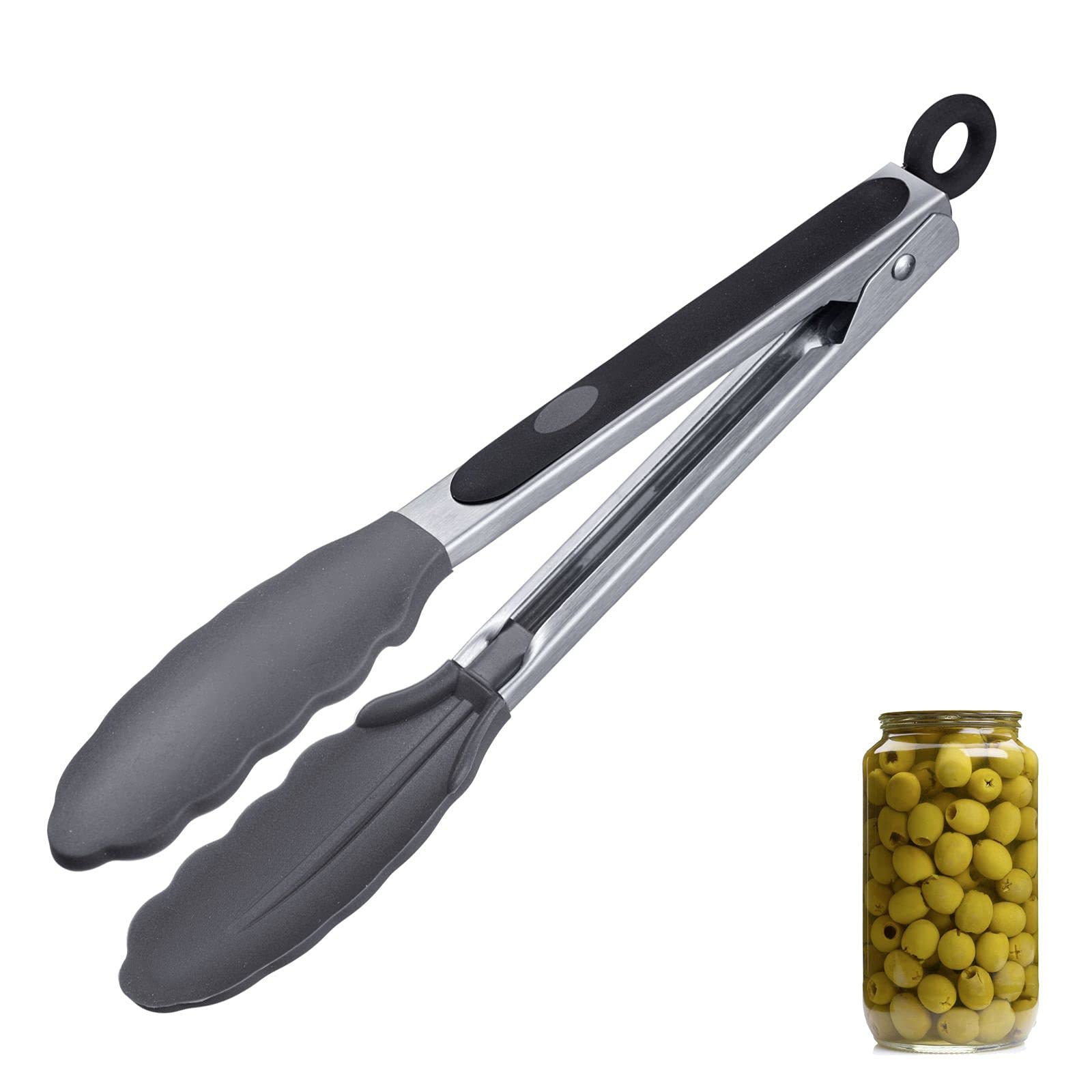 westmark-mini-classique-pince-de-service-21-cm-silicone-antiadh-sive-acier-inoxy image 2