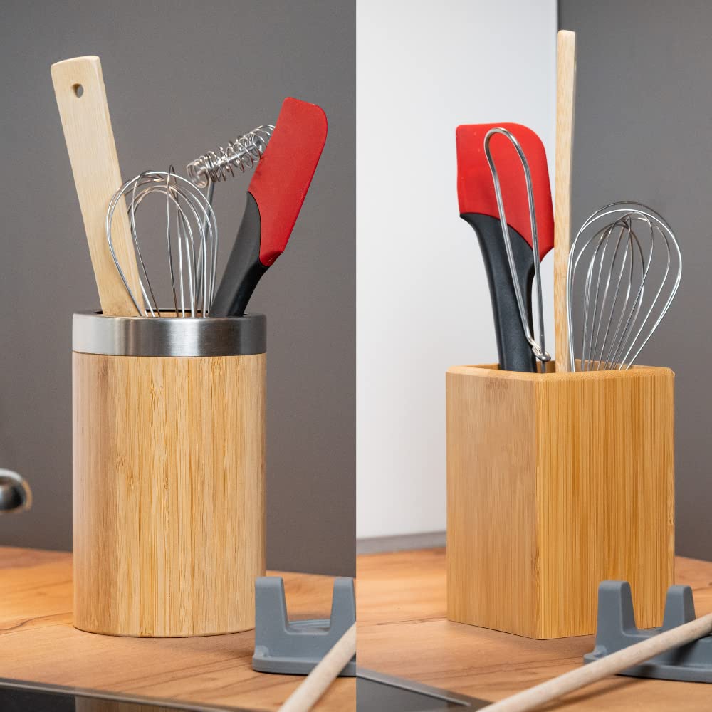 westmark-tapas-friends-porte-ustensiles-organisateur-de-cuisine-en-bambou-carr-1 image 7