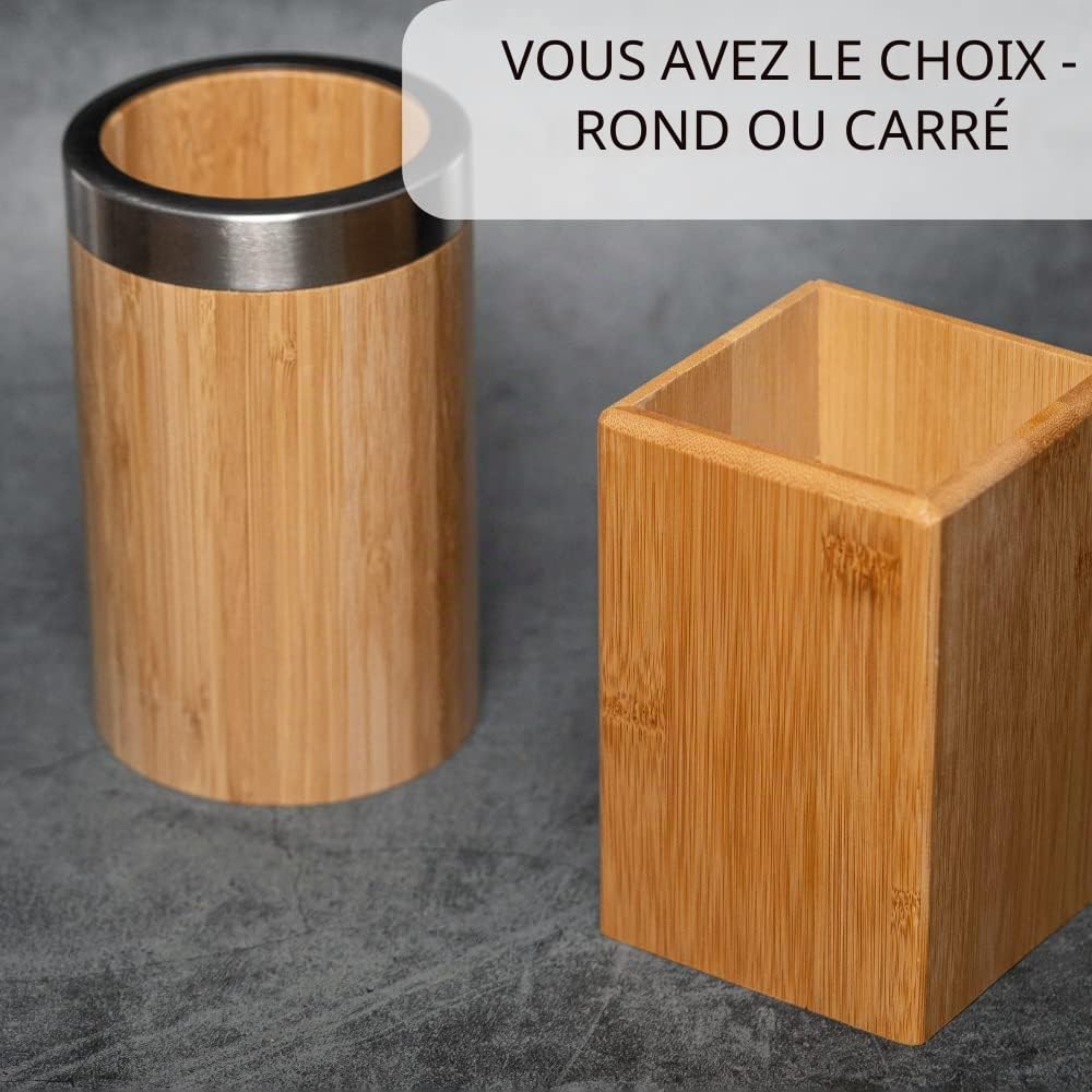 westmark-tapas-friends-porte-ustensiles-organisateur-de-cuisine-en-bambou-carr-1 image 4