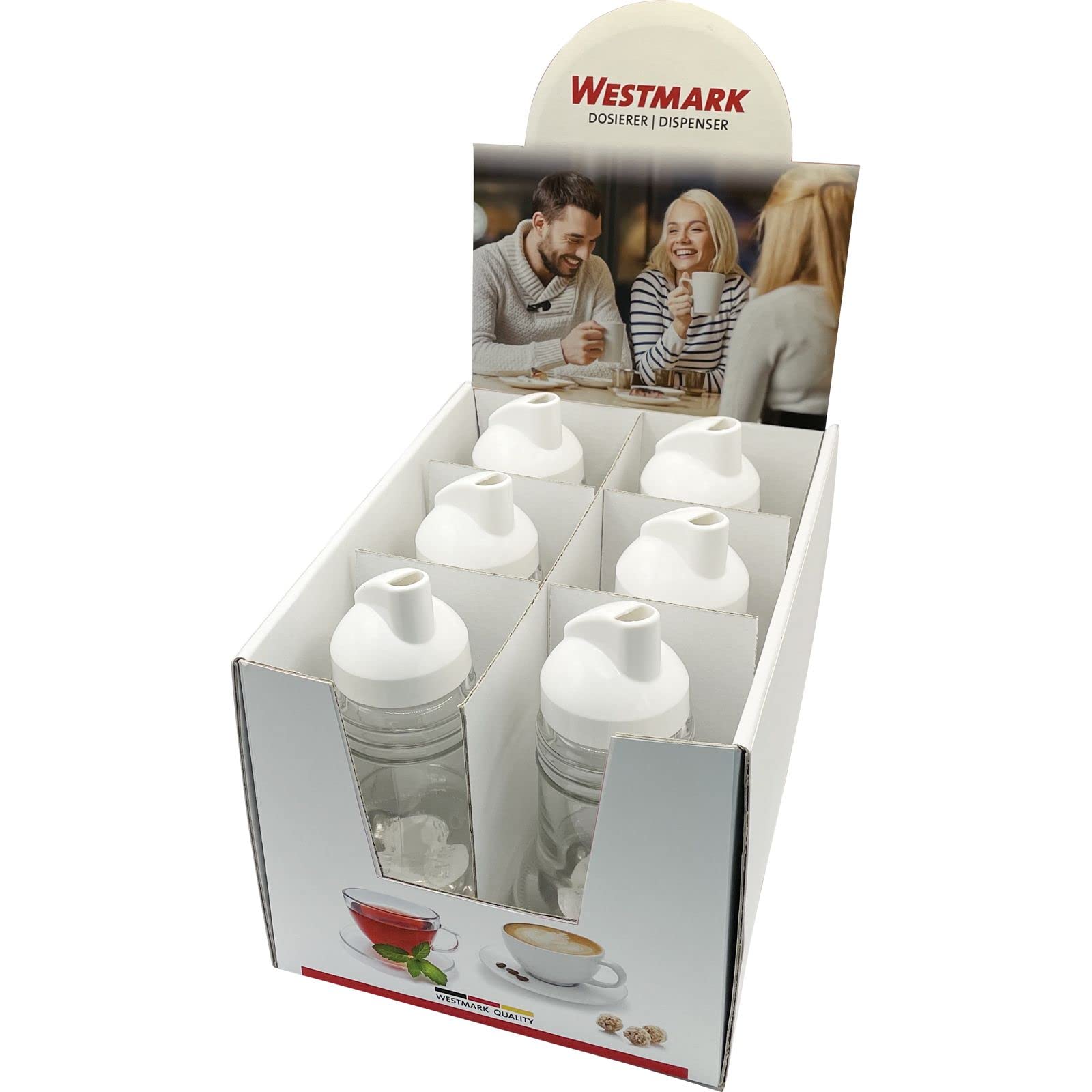 westmark-63482611-norme-paris-lot-de-6-arroseurs-en-verre-et-plastique-150-ml-tr image 1