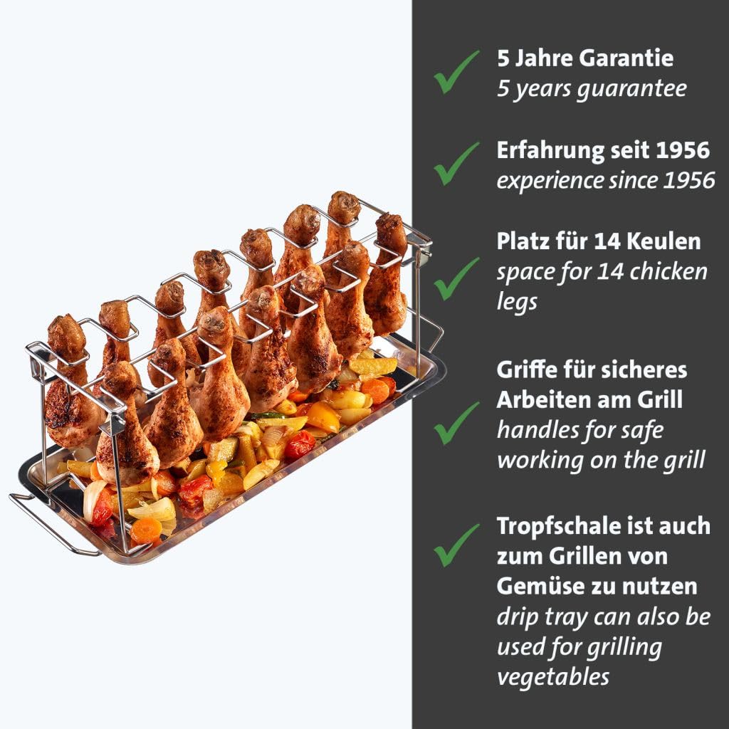 westmark-support-pour-pilons-de-poulet-grand-mod-le-en-acier-inoxydable-jusqu-14 image 2