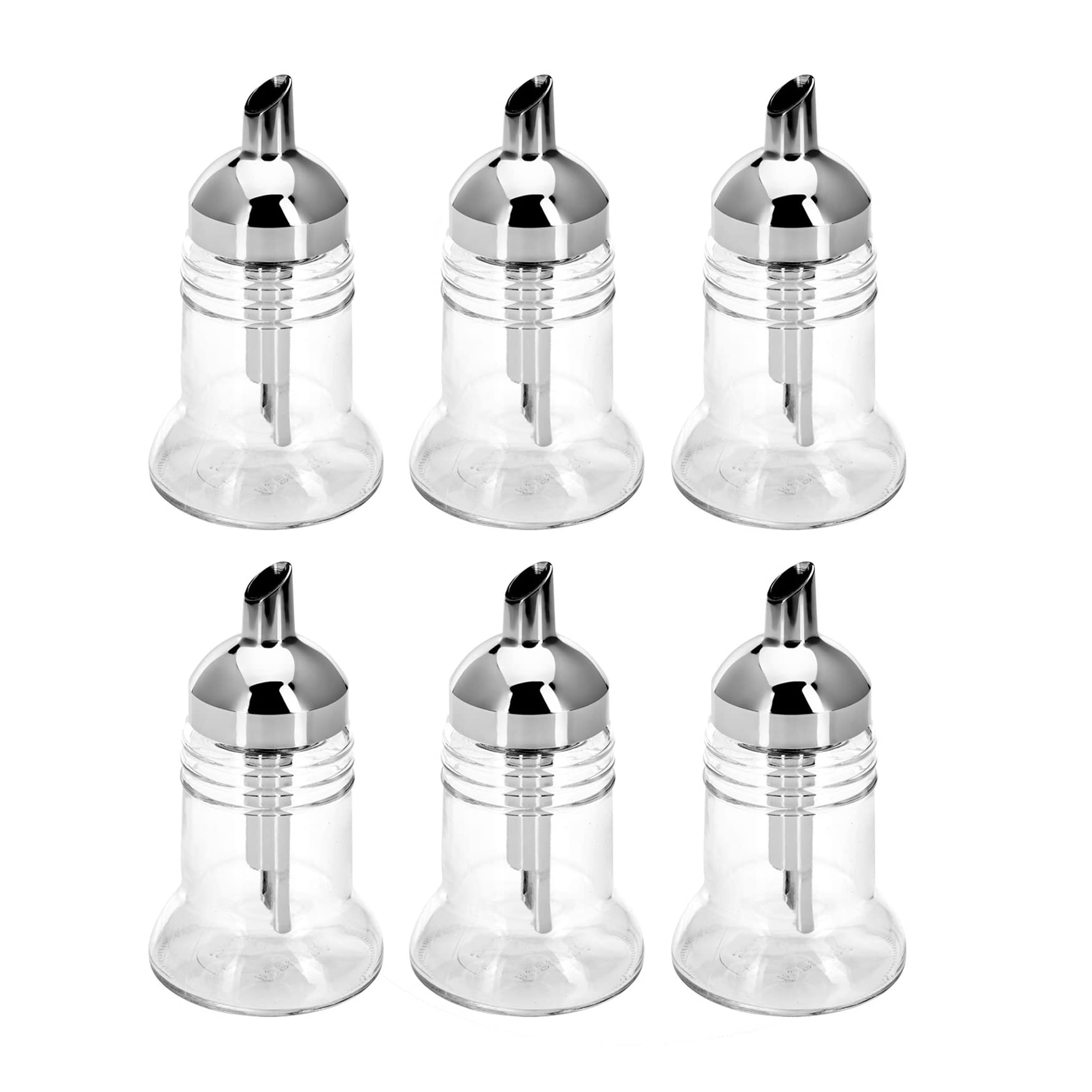 westmark-634322e2-paris-chrome-lot-de-6-doseurs-sucre-en-verre-et-abs-chrom-150- image 1