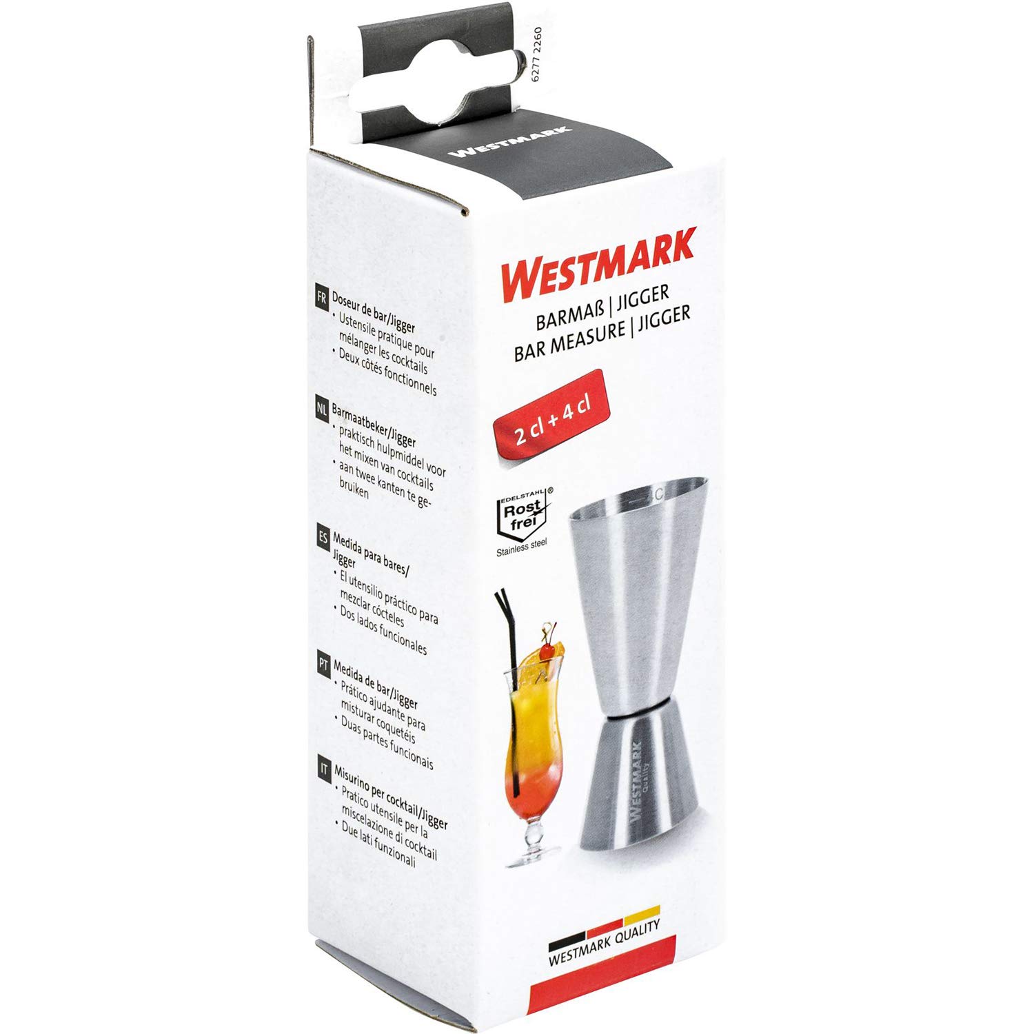 westmark-jigger-mesure-de-bar-inox-2-4-cl-forme-sablier-argent-62772260 image 7