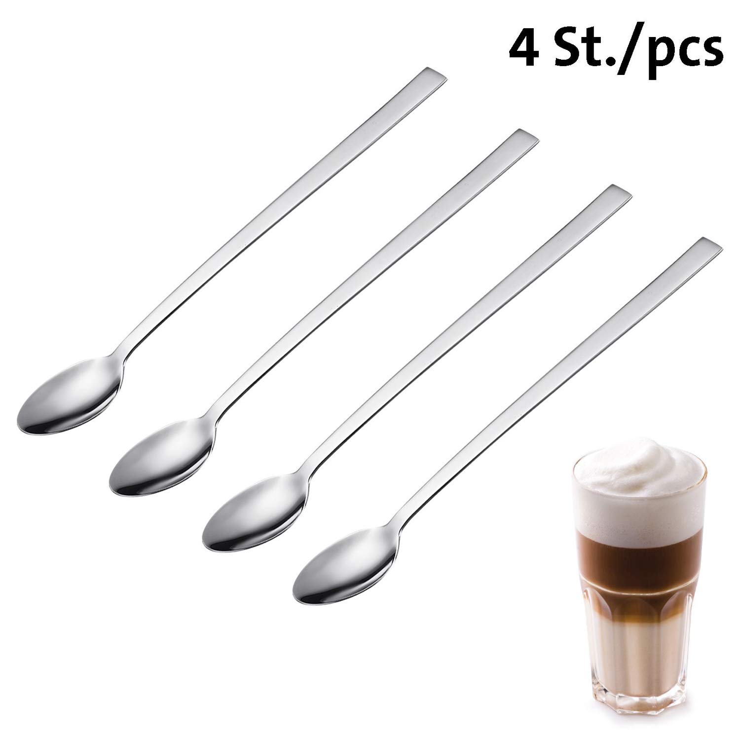 westmark-62702260-lot-de-4-cuill-res-latte-macchiato-en-acier-inoxydable-18-10-c image 2