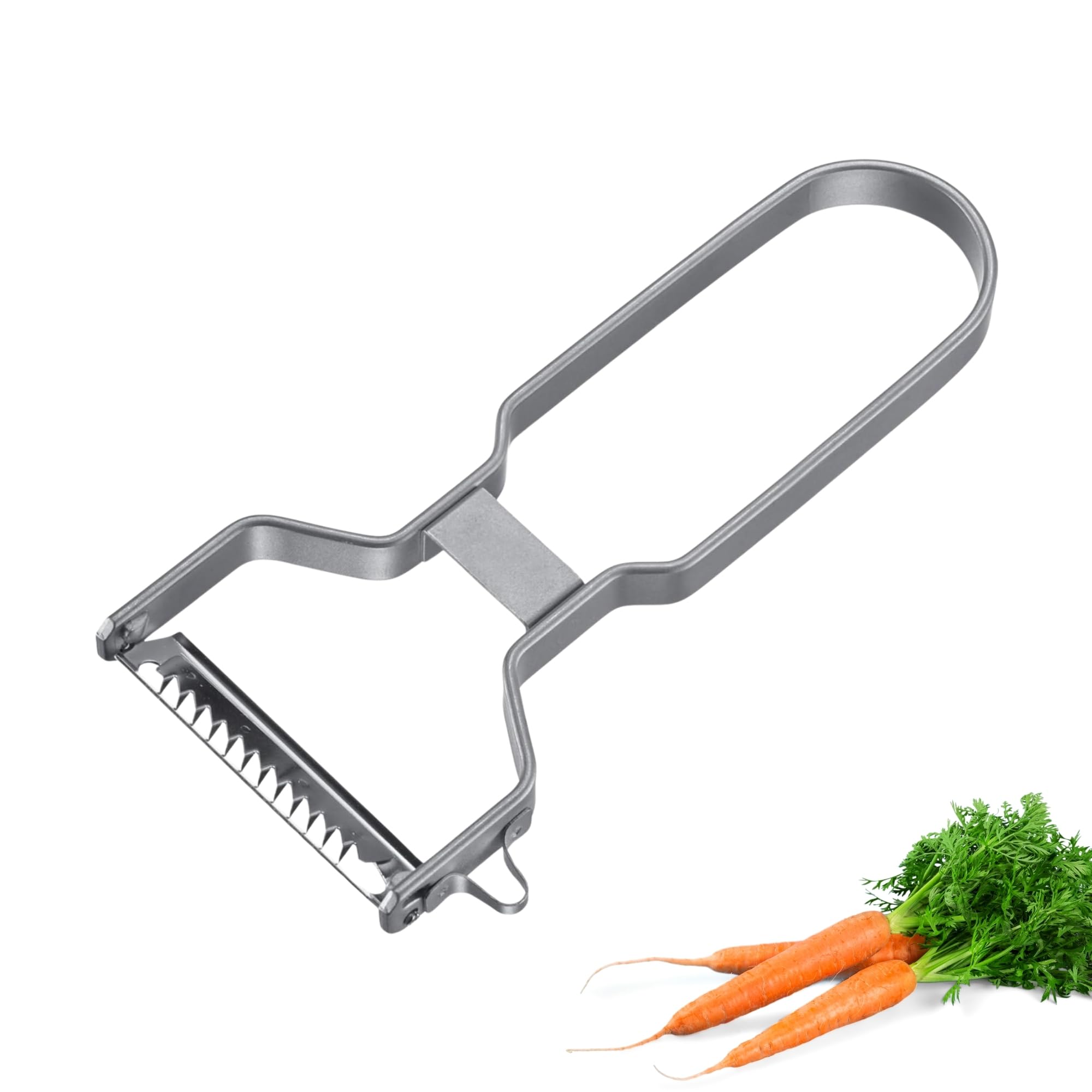 westmark-coupe-l-gumes-julienne-en-acier-inoxydable-lame-dentel-e-droitiers-et-g image 1