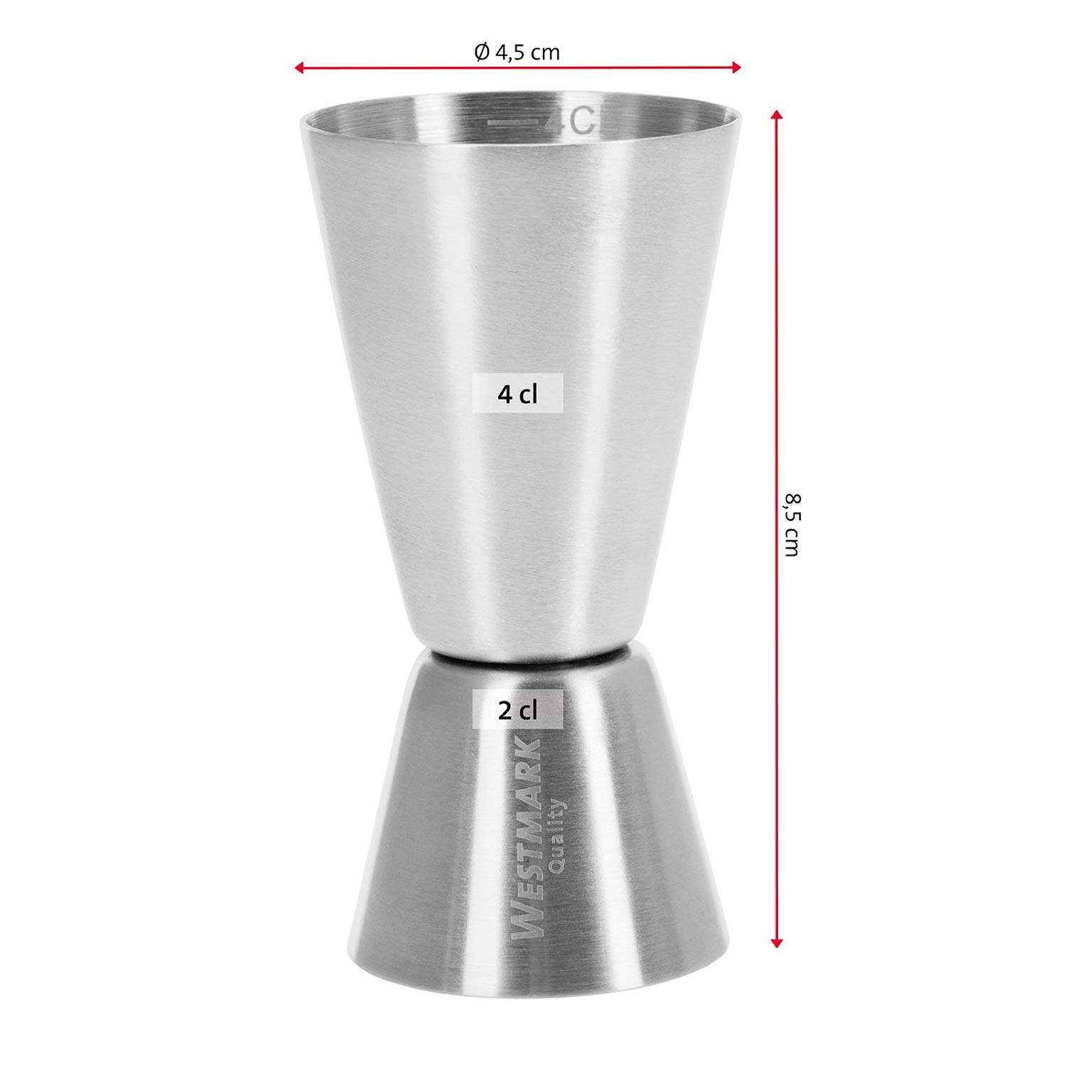 westmark-jigger-mesure-de-bar-inox-2-4-cl-forme-sablier-argent-62772260 image 6