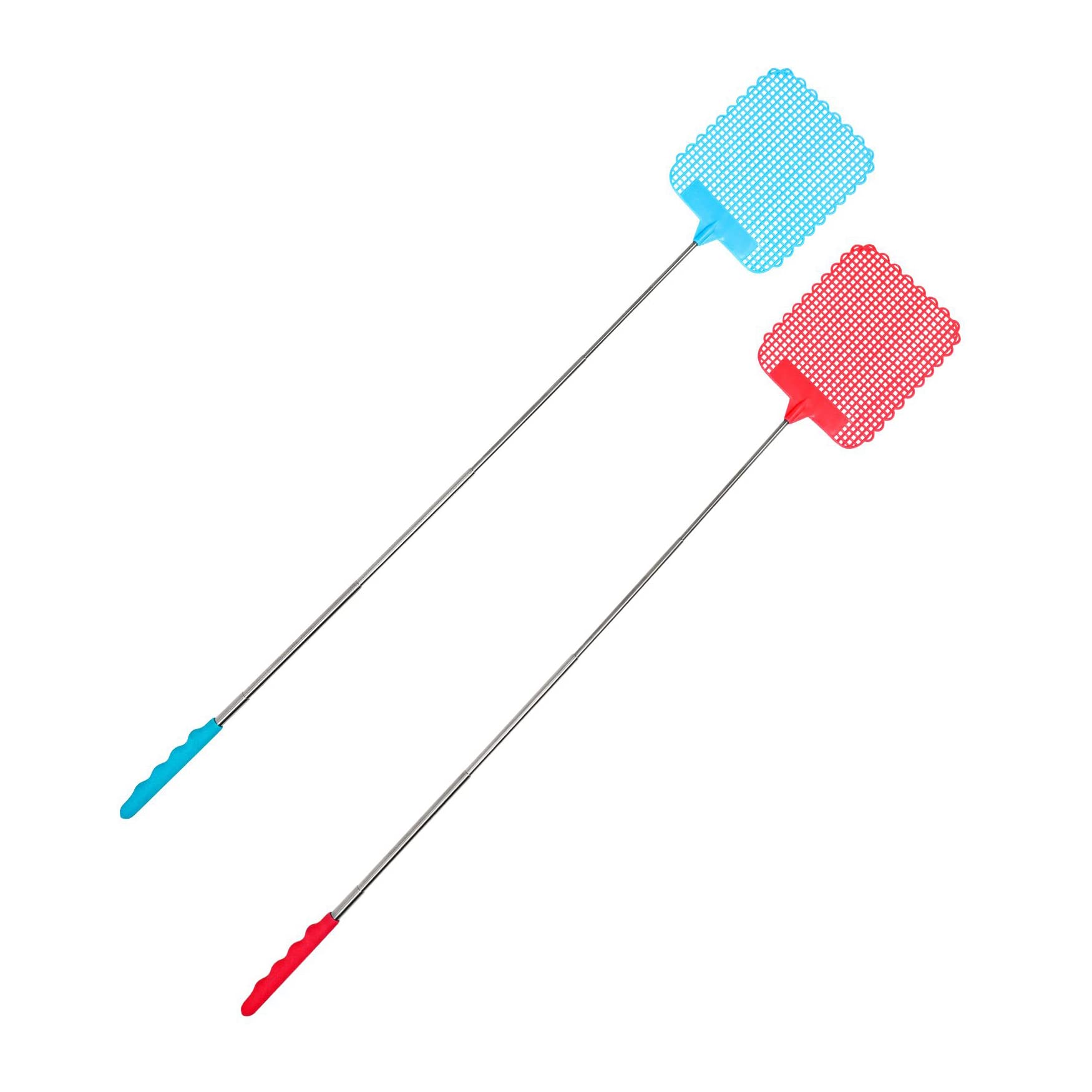 westmark-508022e4-lot-de-2-tapettes-mouches-avec-manche-t-lescopique-en-acier-in image 1