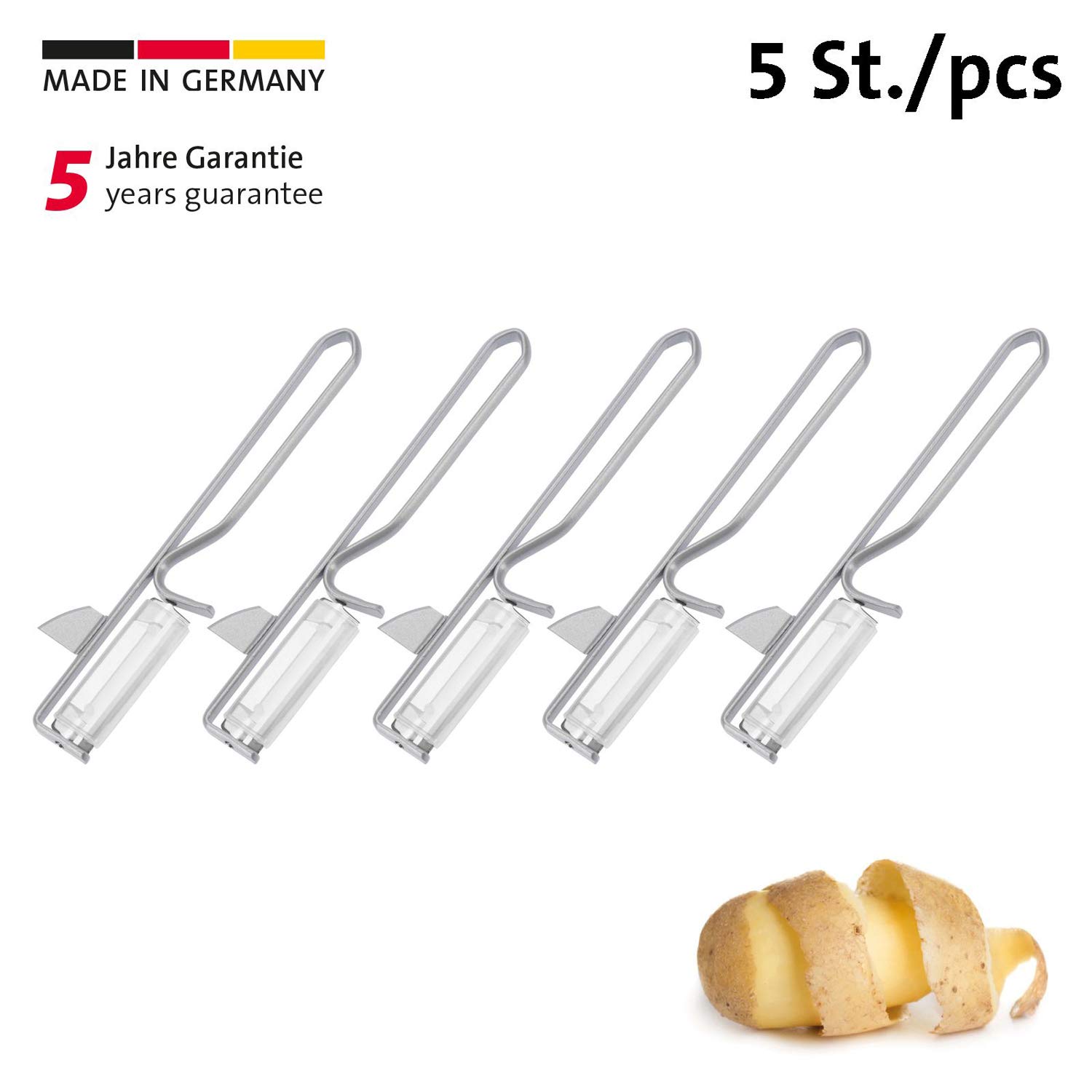 westmark-161022e3-lot-de-5-plucheurs-universels-avec-couteau-lame-pendulaire-en- image 2