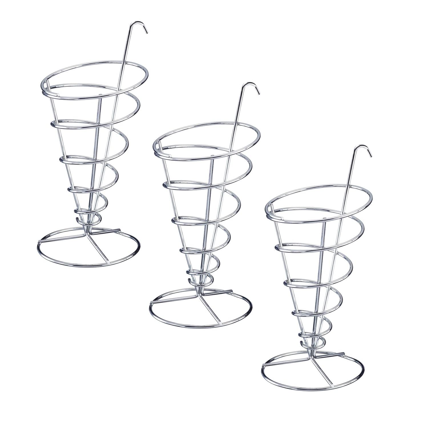 westmark-tapas-friends-691422e2-lot-de-3-supports-frites-coniques-en-acier-inoxy image 1