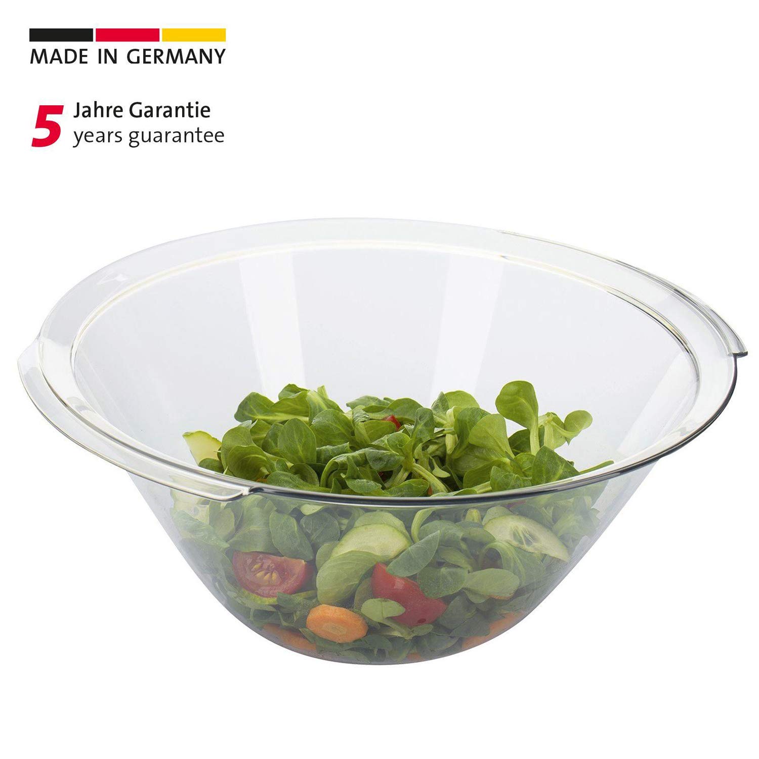 westmark-fresh-24392270-saladier-4-litres-32-cm-avec-2-poign-es-plastique-transp image 2