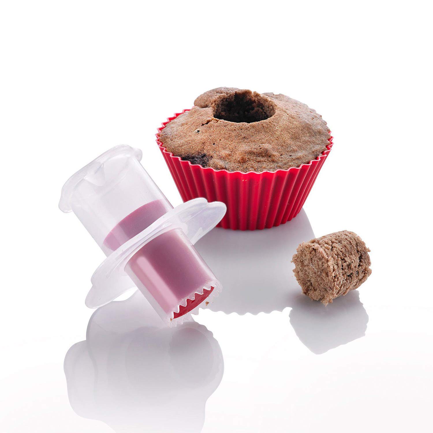 westmark-30132270-vidoir-cupcake-6-cm-plastique-blanc-rouge image 2