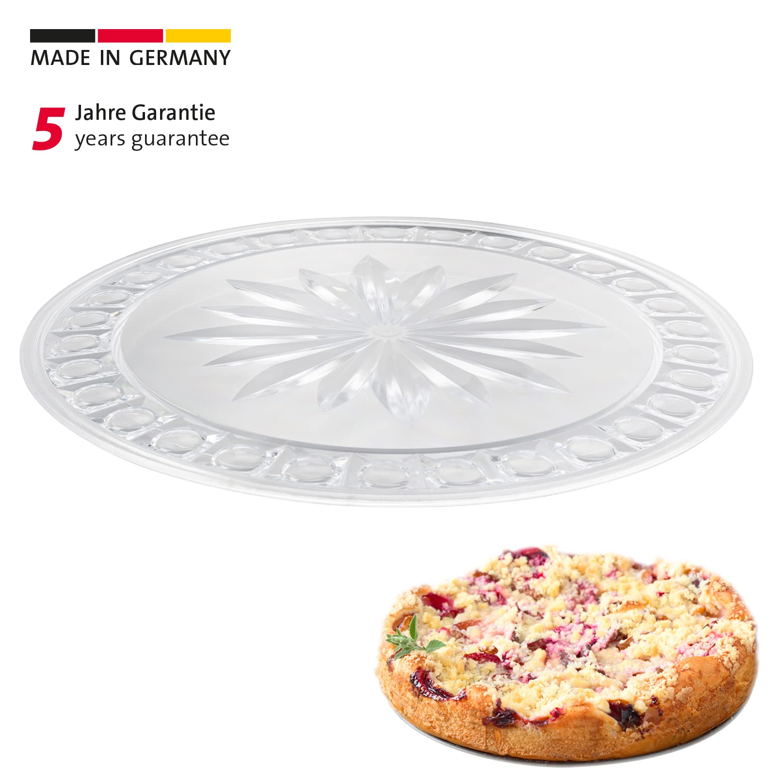 westmark-plat-g-teau-31-5-cm-aspect-verre-plastique-incassable-transparent-34552 image 2