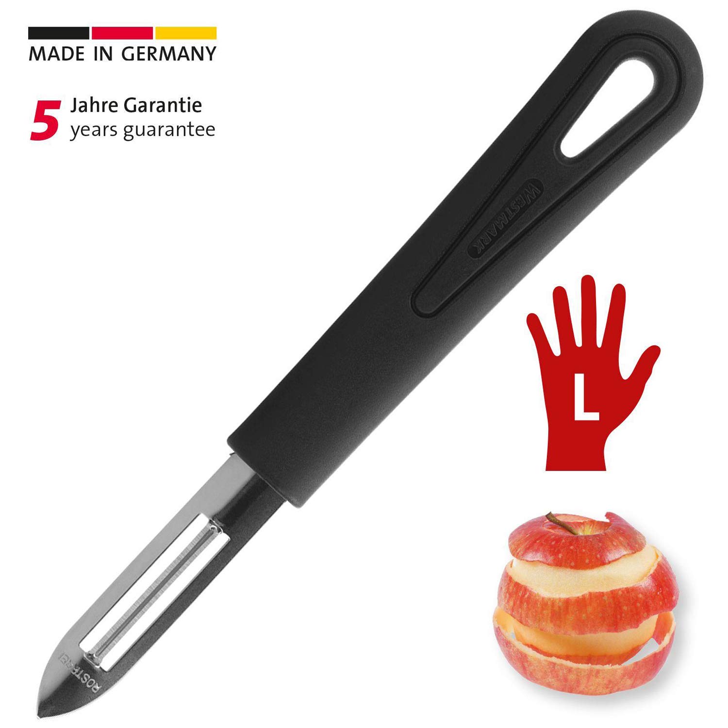 westmark-plucheur-gentle-28062270-lame-fixe-acier-inoxydable-bidirectionnel-droi image 2
