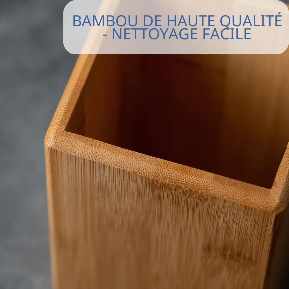 westmark-tapas-friends-porte-ustensiles-organisateur-de-cuisine-en-bambou-carr-1 image 5