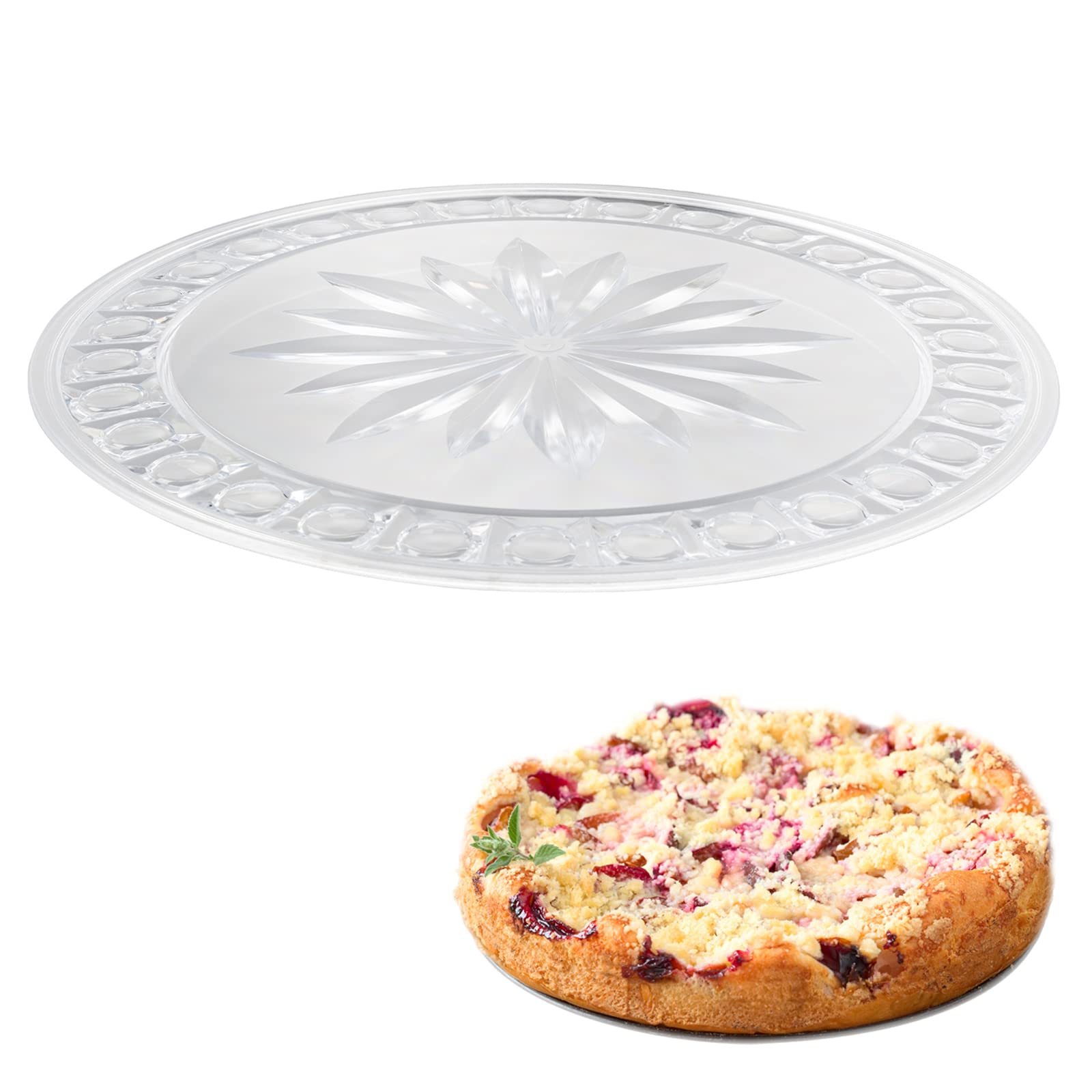 westmark-plat-g-teau-31-5-cm-aspect-verre-plastique-incassable-transparent-34552 image 1