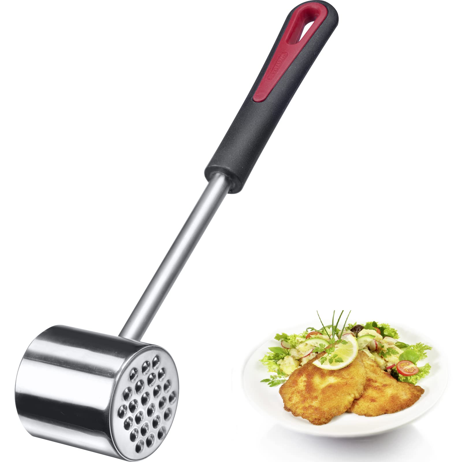 westmark-gallant-marteau-viande-deux-surfaces-grossi-re-et-plate-319-g-plastique image 2