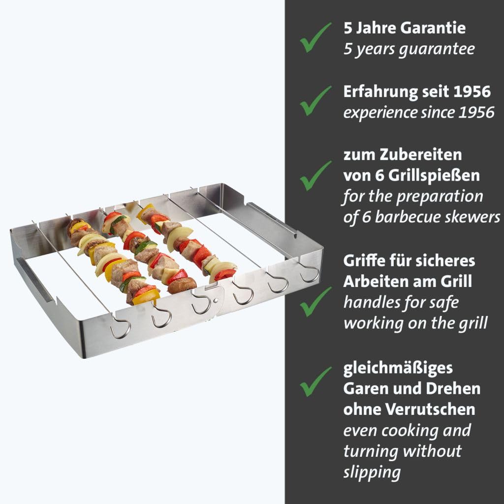 westmark-support-pour-brochettes-7-pi-ces-6-brochettes-inox-support-pour-chiches image 2