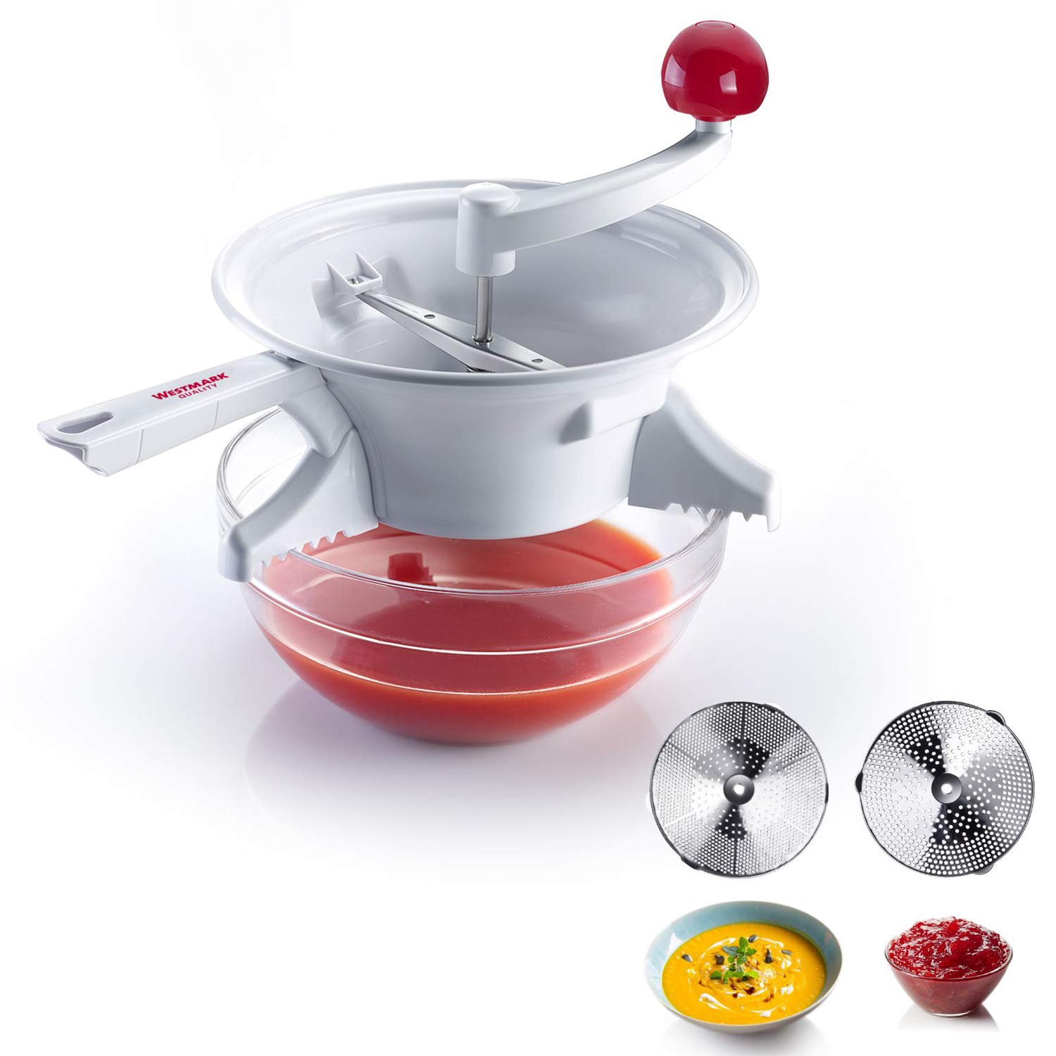 westmark-moulin-l-gumes-23-cm-11962260-machine-filtrer-avec-2-disques-perfor-s-i image 2
