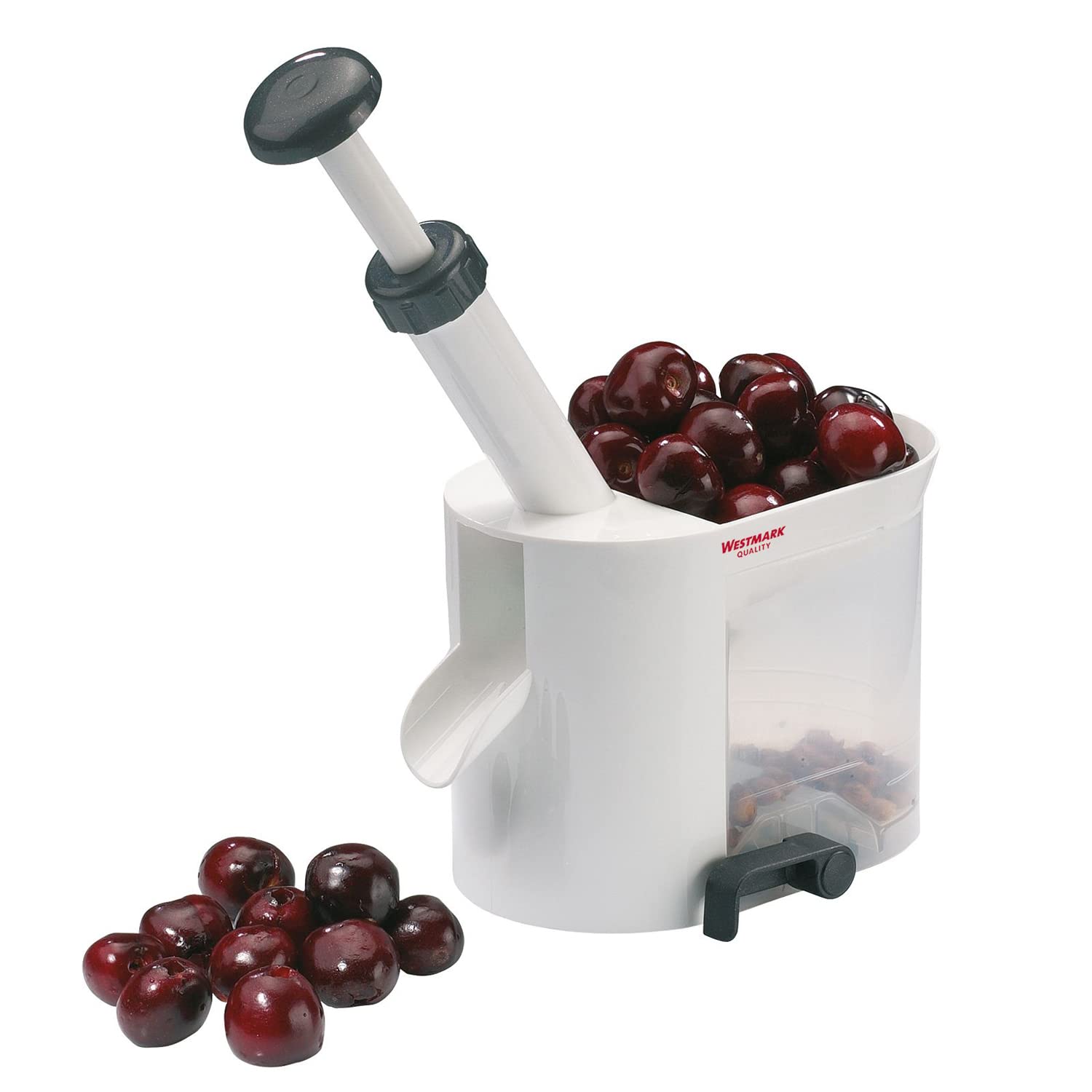 westmark-403022e6-d-noyauteur-cerises-avec-goulotte-et-r-servoir-noyaux-kit-de-4 image 3