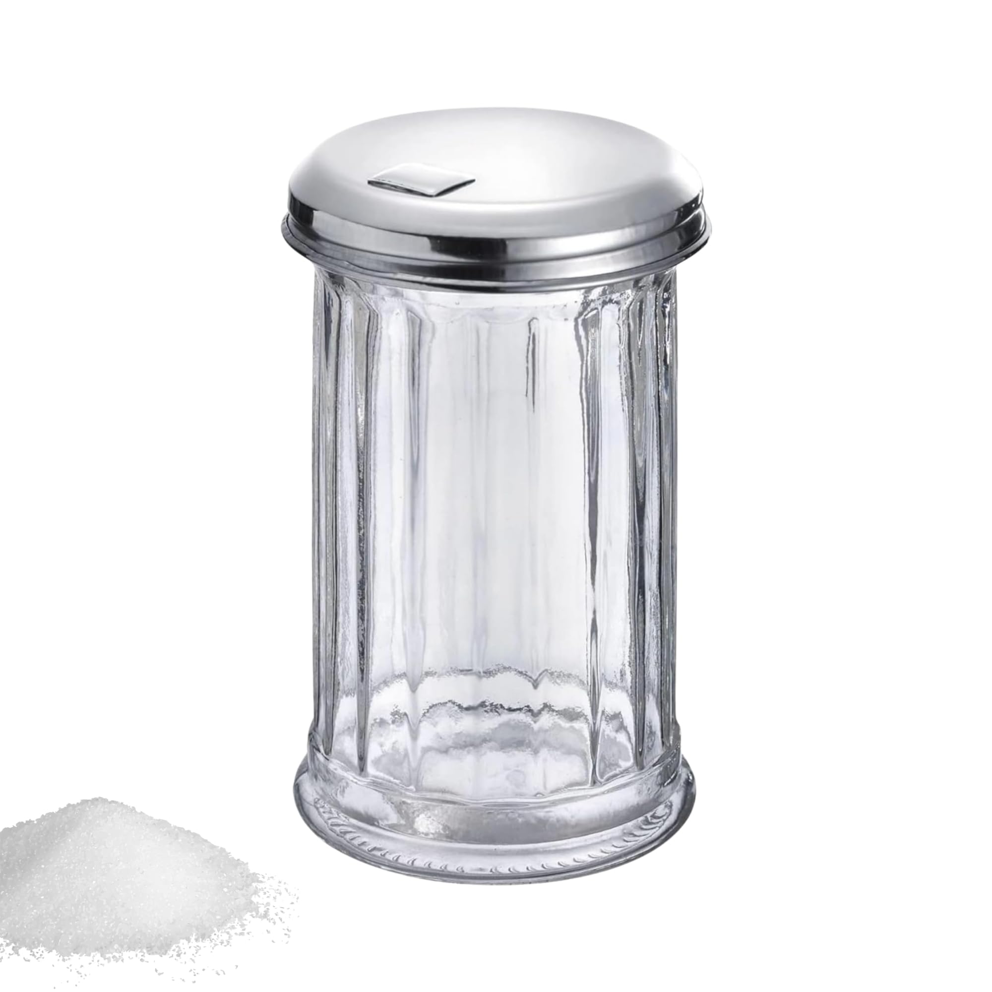 westmark-new-york-65202260-sucrier-doseur-300-ml-verre-stri-et-acier-inoxydable- image 1