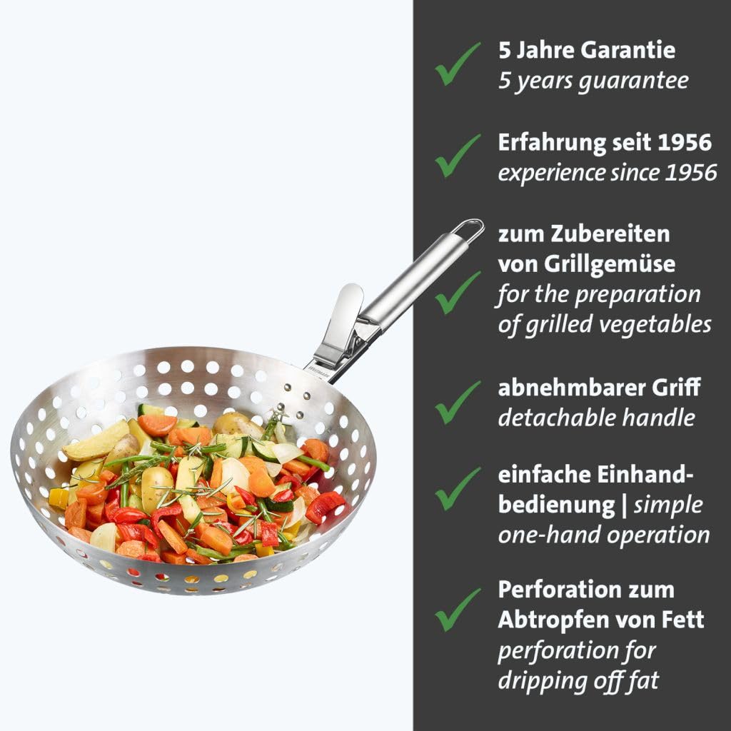 westmark-wok-de-barbecue-en-acier-inoxydable-perfor-poign-e-amovible-passe-au-la image 2