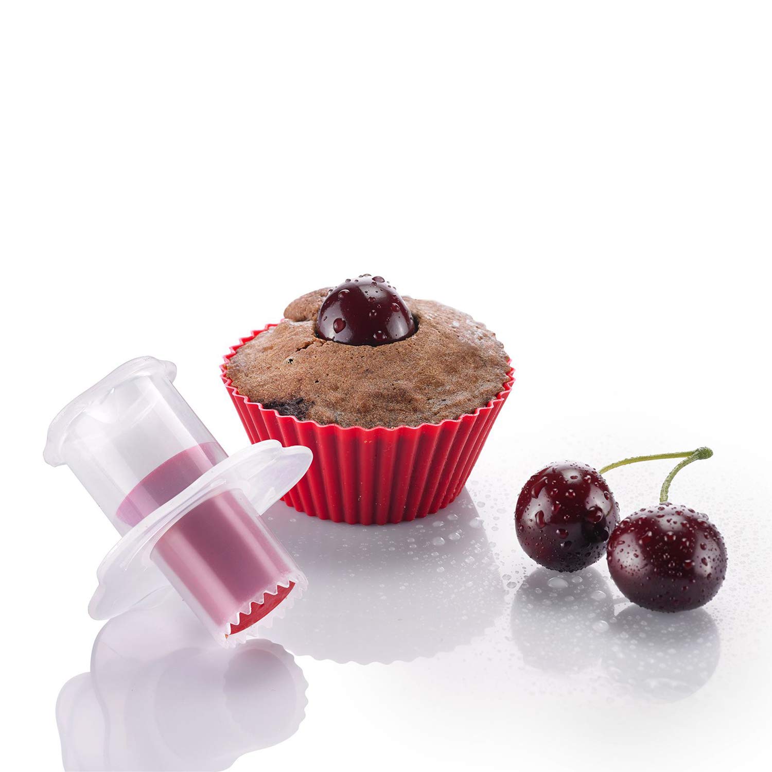 westmark-30132270-vidoir-cupcake-6-cm-plastique-blanc-rouge image 7